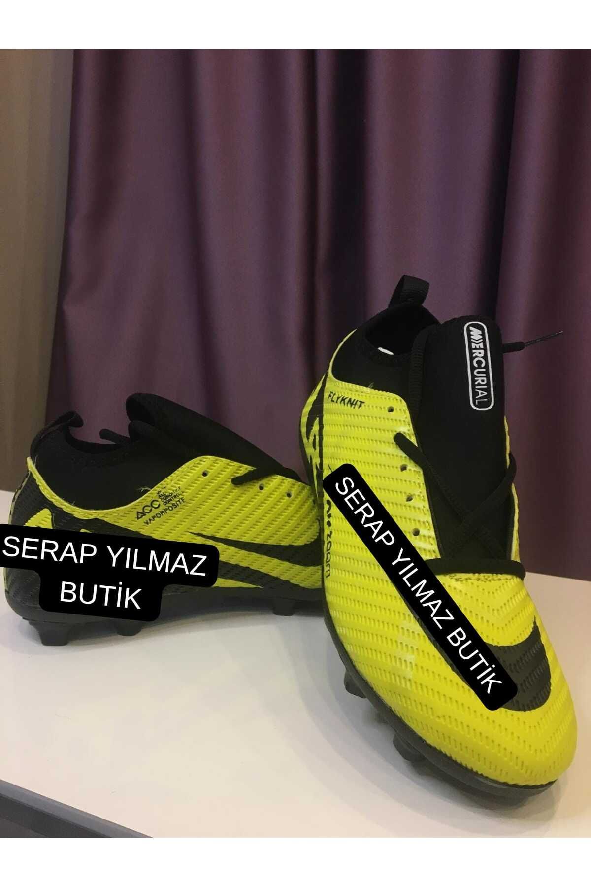 Serap Yılmaz Butik Bilekli Çoraplı Dişli Krampon- Futbol Ayakkabısı (1 NUMARA BÜYÜK TERCİH ETMENİZİ ÖNERİYORUZ.)