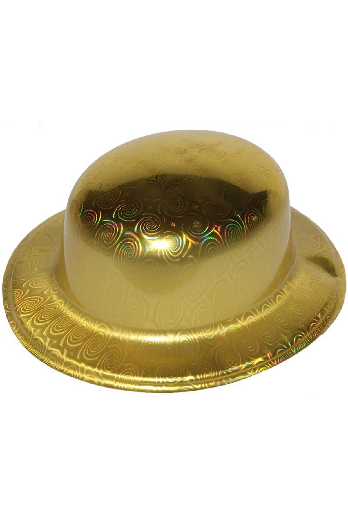 Mu Art-Gold Color Holographic Plastic Round Melon 27x24 cm 1