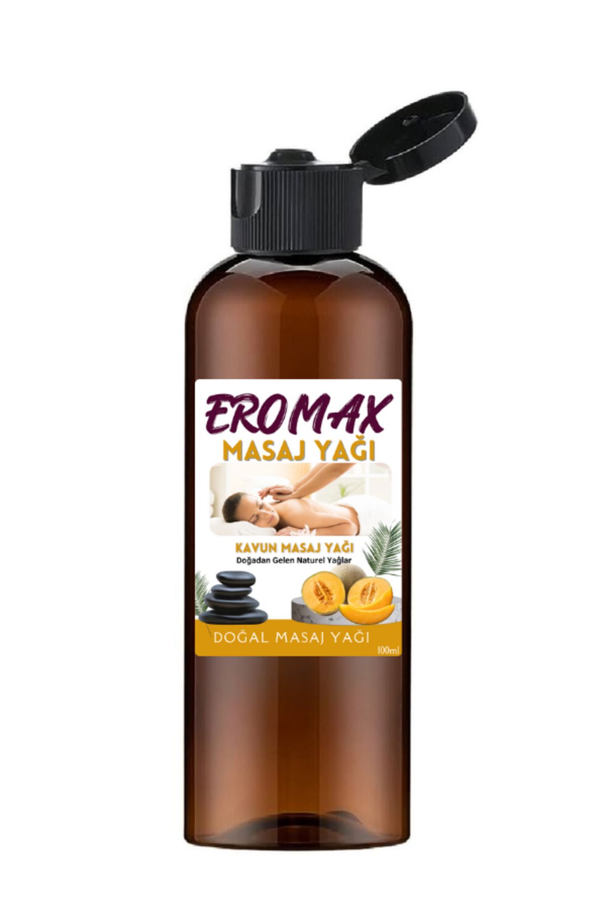 Eromax Kavunlu Kayganlaştırıcı Masaj Yağı + Erotik Masaj Yağı 100 Ml Gevşetici Yağ