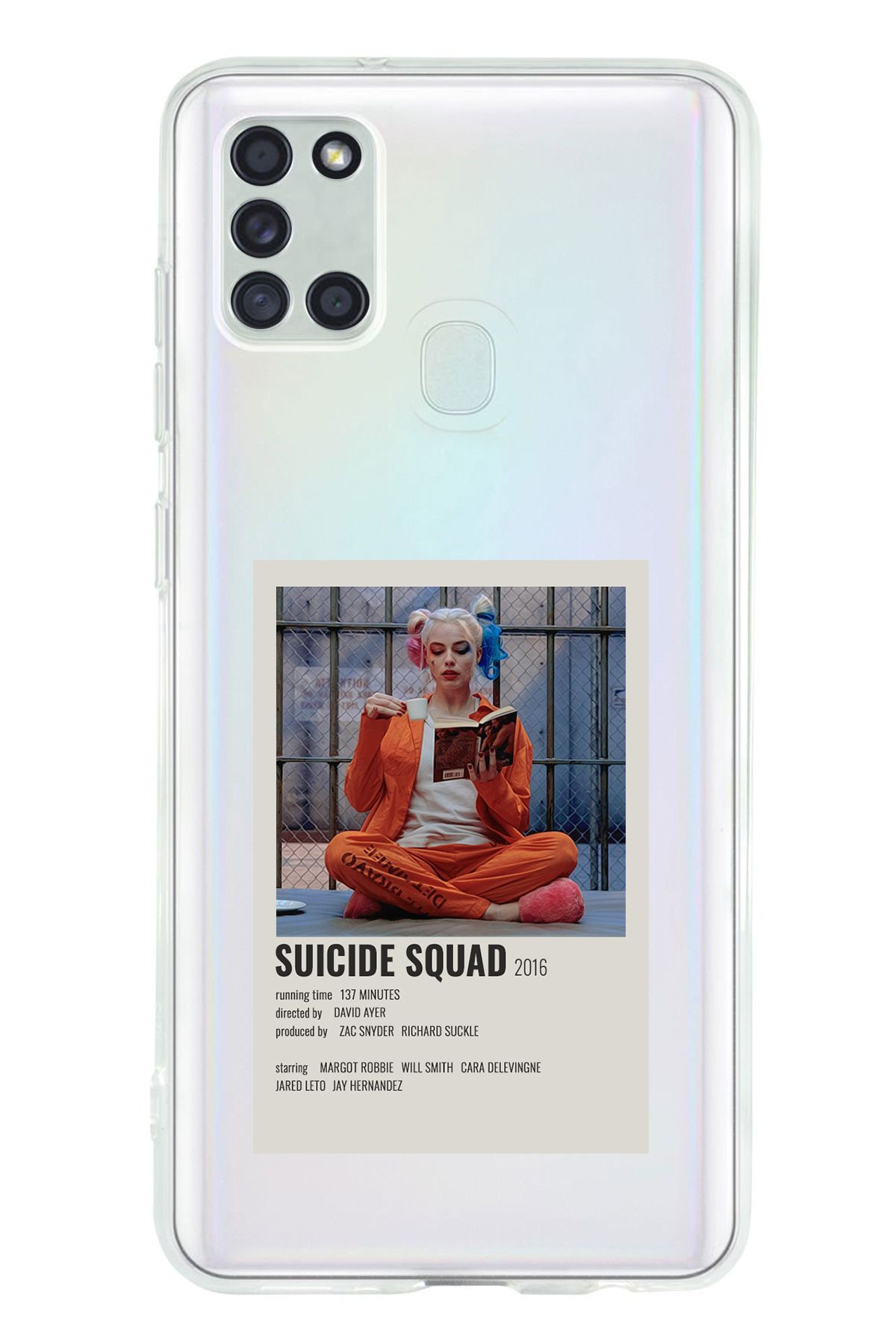 TechTree SAMSUNG Galaxy A21S Uyumlu Suicide Squad Tasarımlı Şeffaf Silikon Kılıf