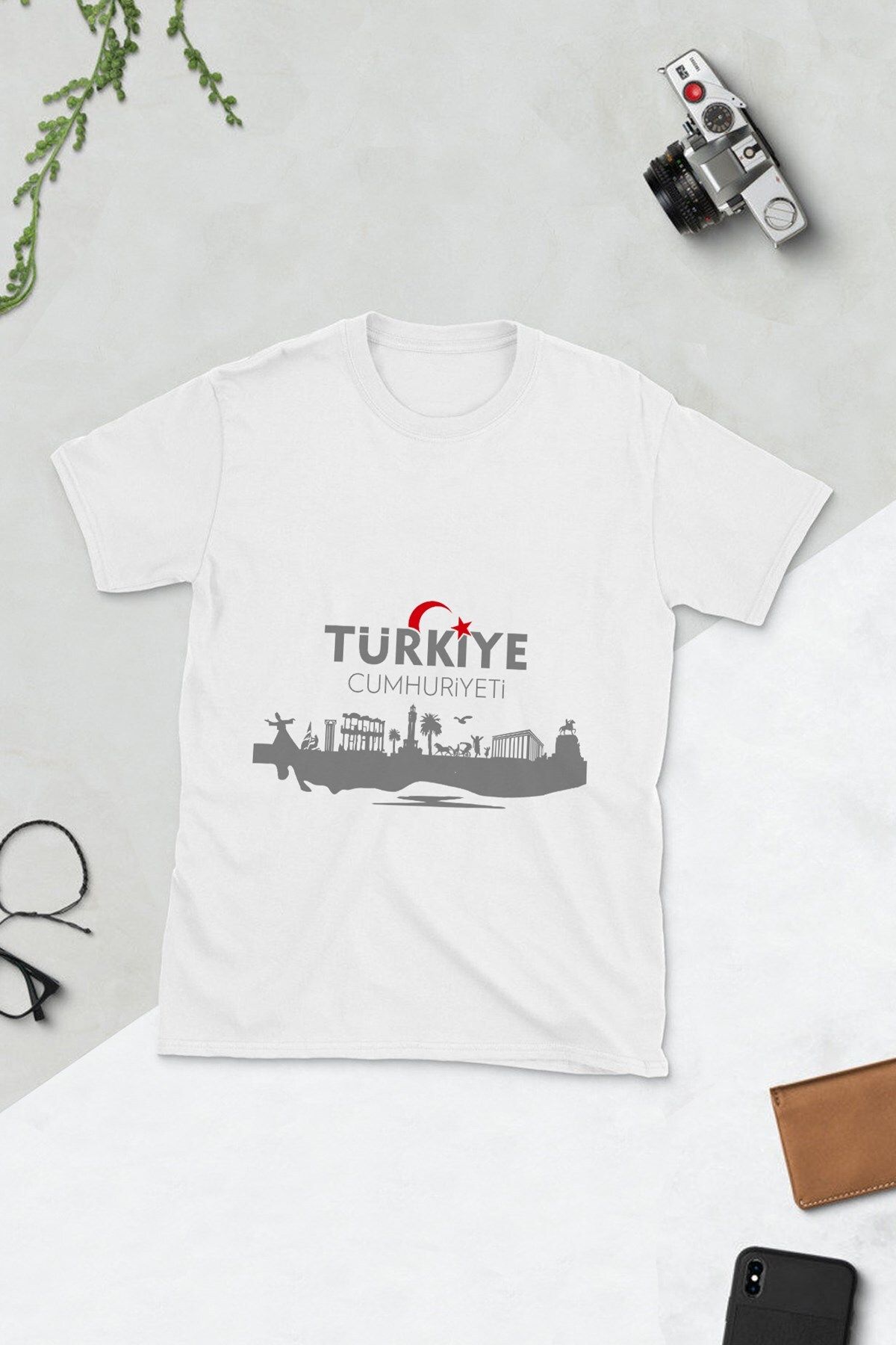 Yaprak Hediyelik Türkiye Cumhuriyeti Tasarımlı Tshirt