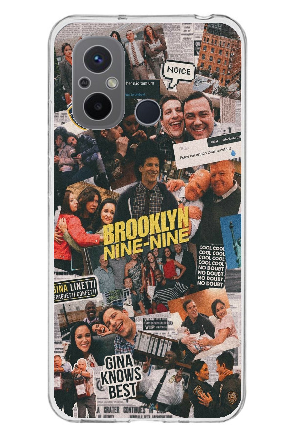 TechTree Redmi 12C Uyumlu Brooklyn Nine Nine Tasarımlı Şeffaf Silikon Kılıf