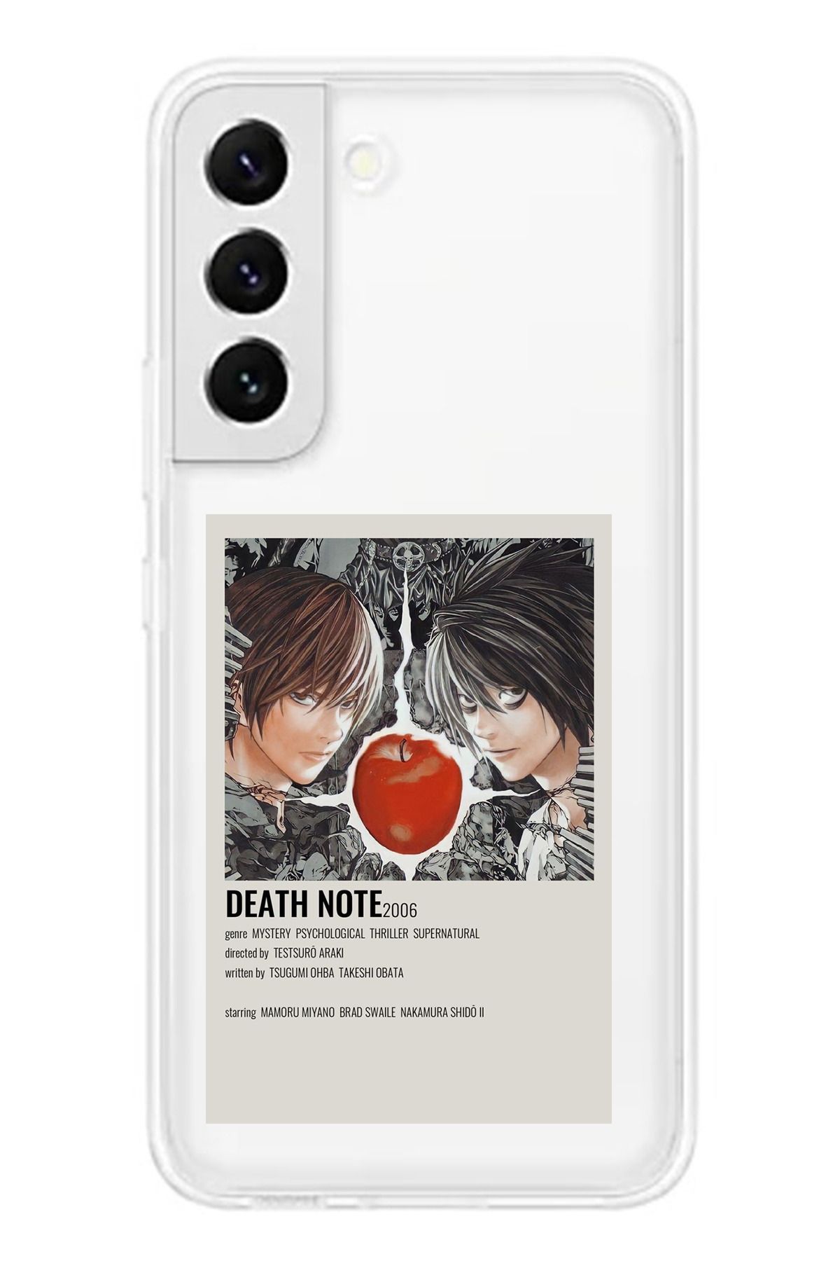 TechTree SAMSUNG S22 Uyumlu Death Note Poster Tasarımlı Şeffaf Silikon Kılıf