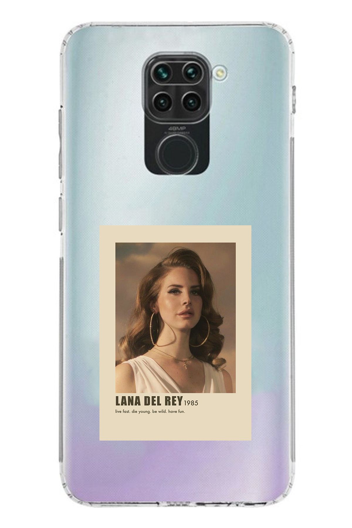 TechTree Redmi Note 9 Uyumlu Lana Del Rey Tasarımlı Şeffaf Silikon Kılıf