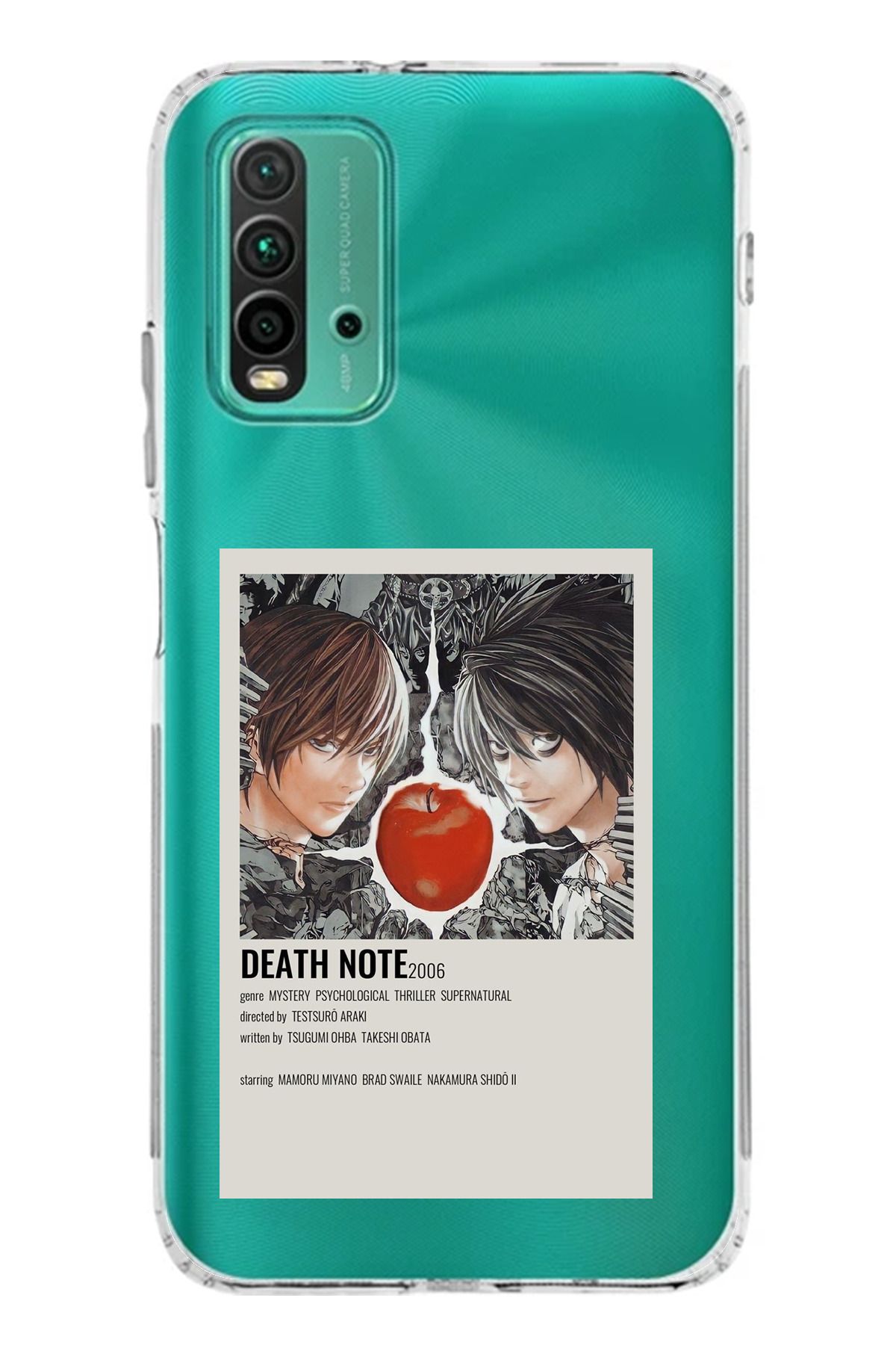 TechTree Redmi 9T Uyumlu Death Note Poster Tasarımlı Şeffaf Silikon Kılıf