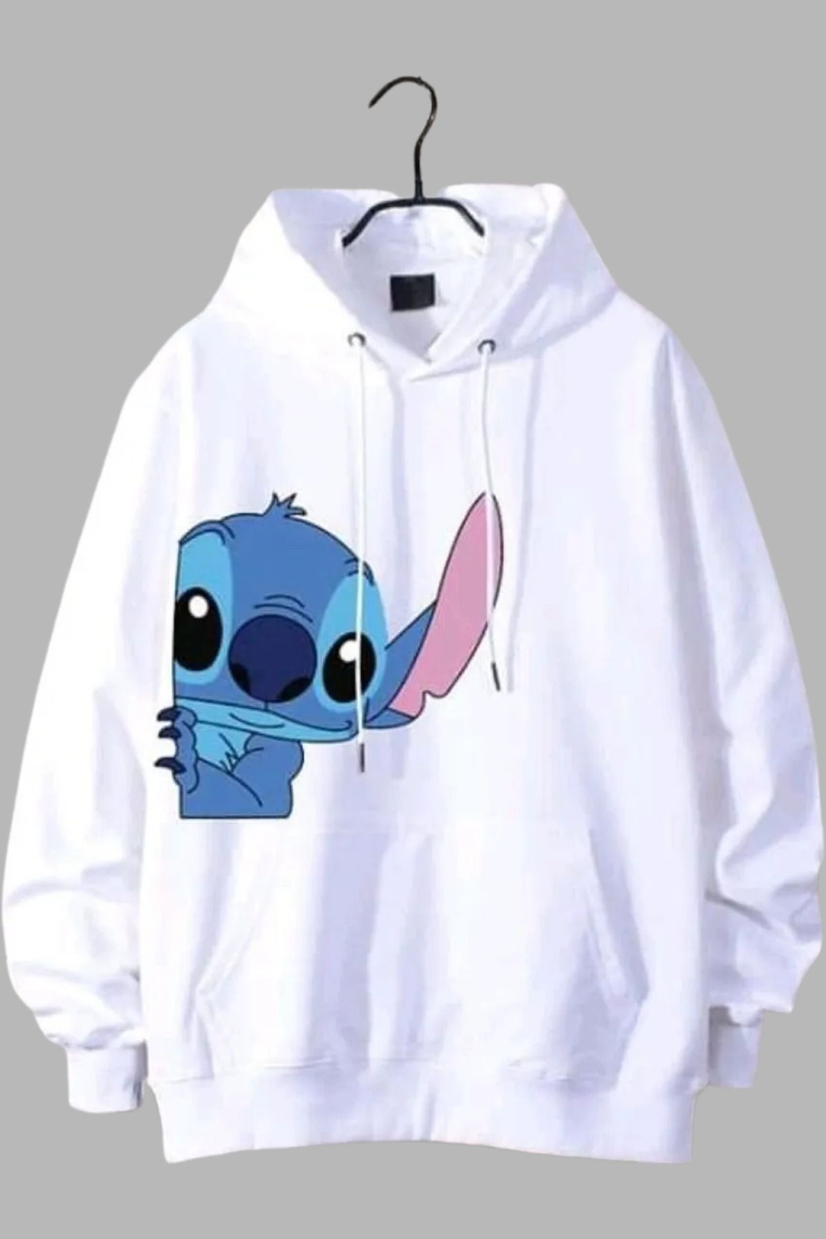 FECCY Pamuklu Cartoon Baskılı Kapüşonlu Sweatshirt Hoodie