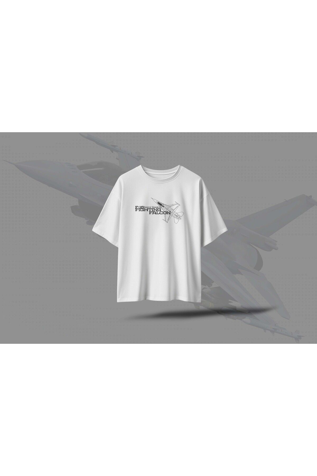 BERİLDEN F-16 Fighting Falcon Savaş Uçağı Tasarımlı Havacılık Tutkunlarına Özel T-Shirt