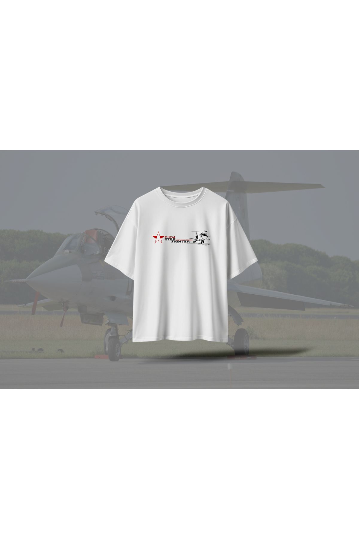 BERİLDEN F-104 Star Fighter Savaş Uçağı Tasarımlı Havacılık Tutkunlarına Özel T-Shirt