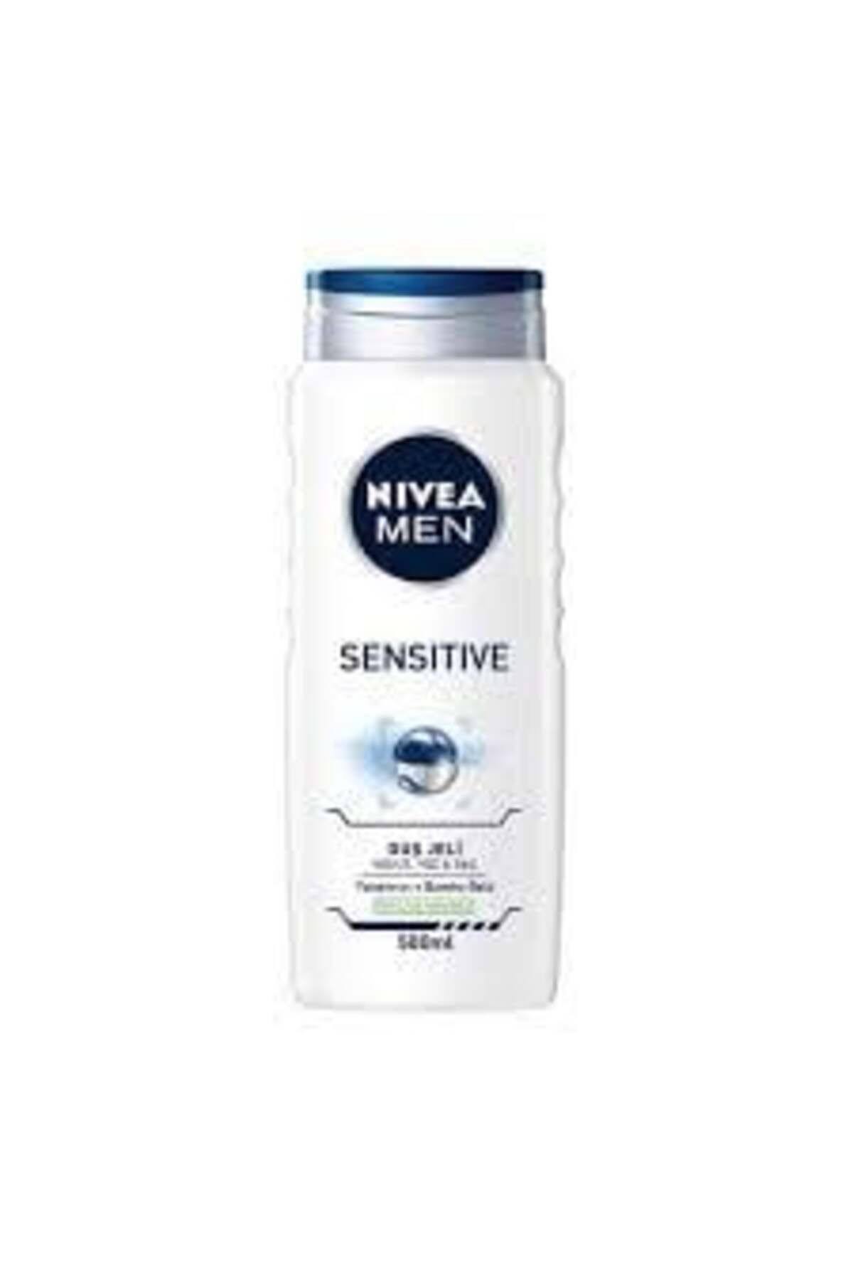 NIVEA Men Sensitive Duş Jeli 500 ml - Vücut Yüz ve Saç İçin Bambu Özlü