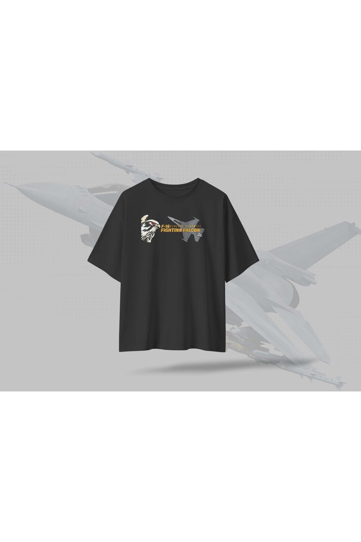 BERİLDEN F-16 Fighting Falcon Renkli Tasarımlı Havacılık Tutkunlarına Özel T-Shirt