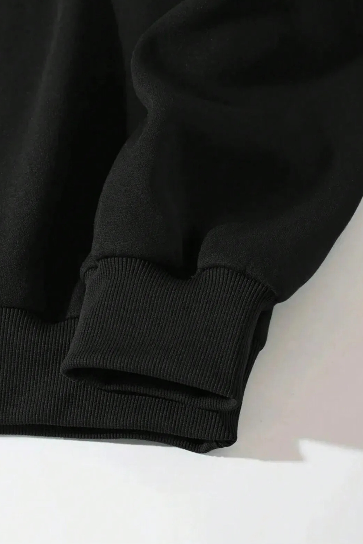 Wish BF ayun kartalrı halloween arka baskılı siyah oversize kapşonlu sweatshirt hoodie görsel 3