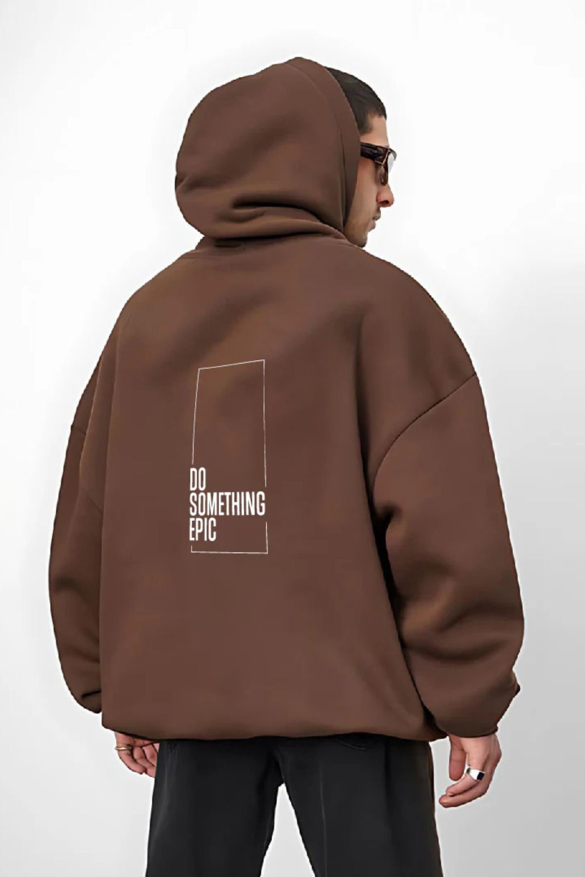 FECCY Pamuklu EpicBaskılı Kapüşonlu Sweatshirt Hoodie