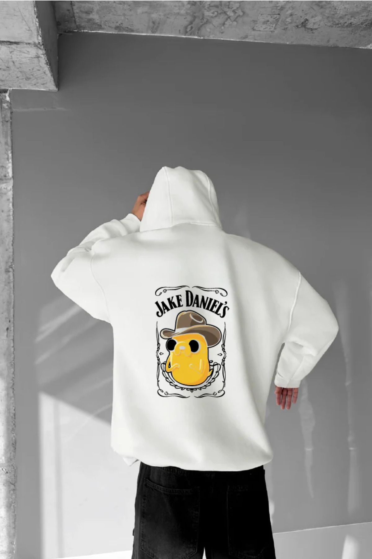 FECCY Pamuklu Jake Daniels Baskılı Kapüşonlu Sweatshirt Hoodie