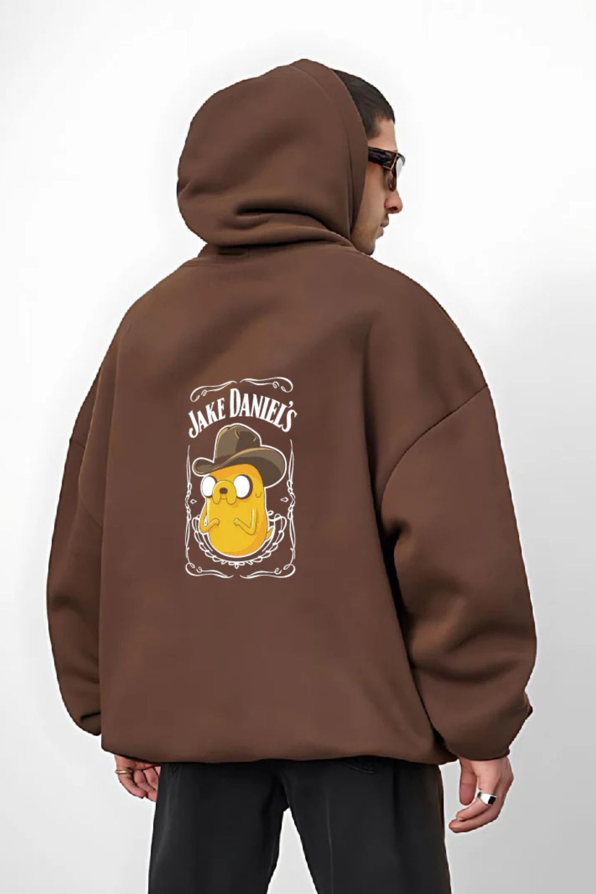 FECCY Pamuklu Jake Daniels Baskılı Kapüşonlu Sweatshirt Hoodie