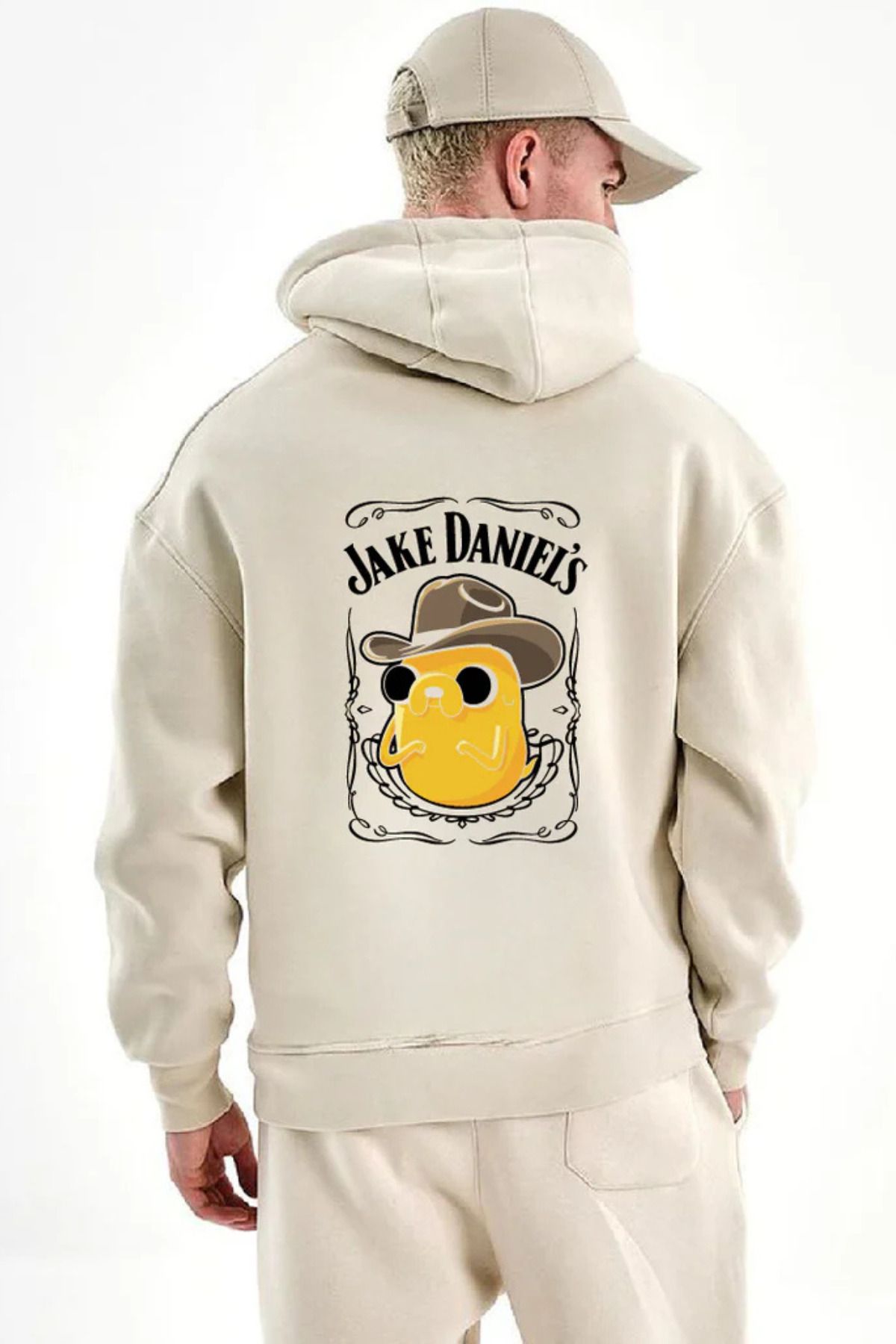 FECCY Pamuklu Jake Daniels Baskılı Kapüşonlu Sweatshirt Hoodie