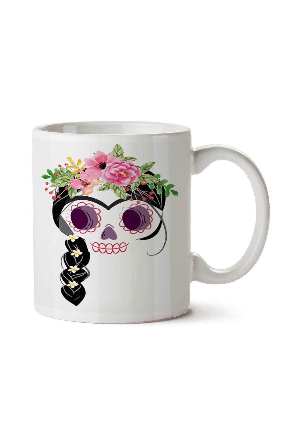 ART HEDİYE Frida inspired sugar skull  Kupa Bardak