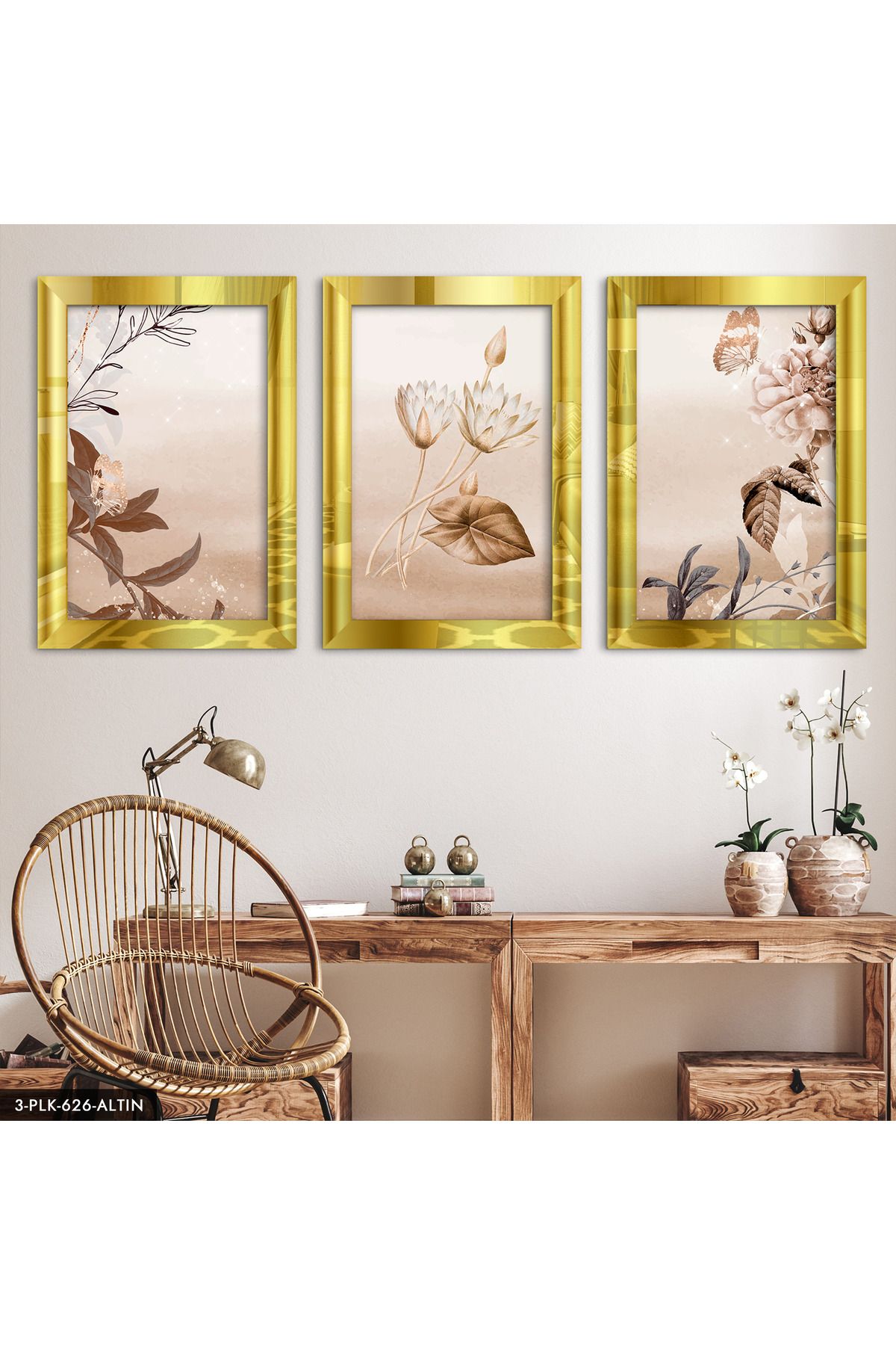 Evinemoda Pictură Din Plexiglas Cu Rame Cu Flori De Epocă - 30 x 20