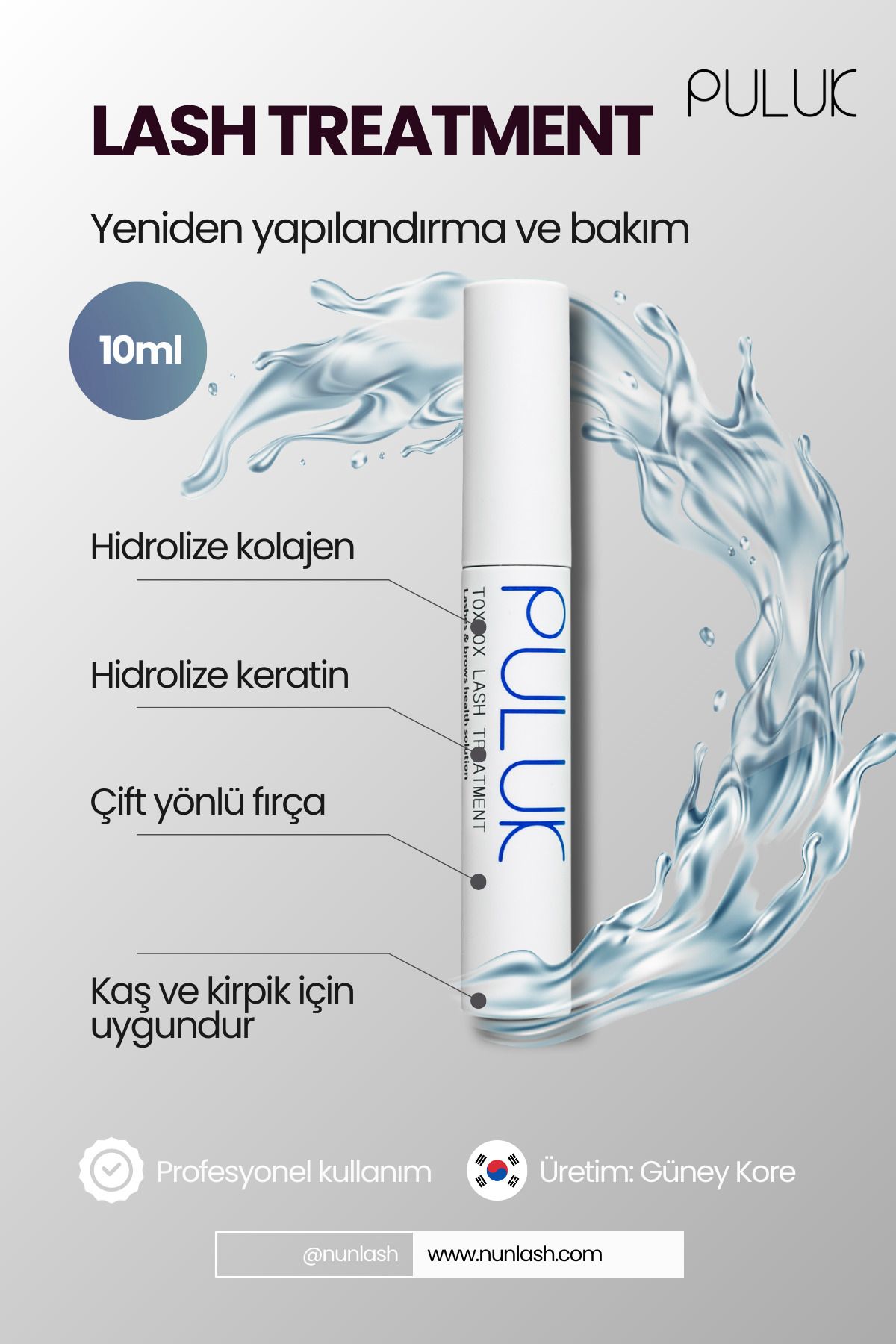 PULUK TOXTOX LASH TREATMENT Kaş ve Kirpik Bakım Serumu 10ml