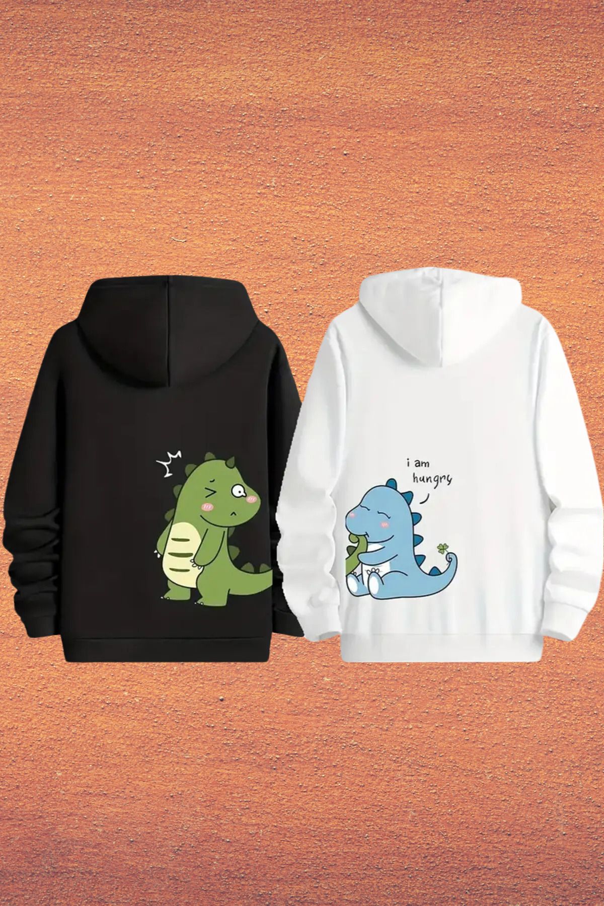 FECCY Pamuklu Kapşonlu Sweatshirt Çift Sevgili Kombinleri Couple Clothing