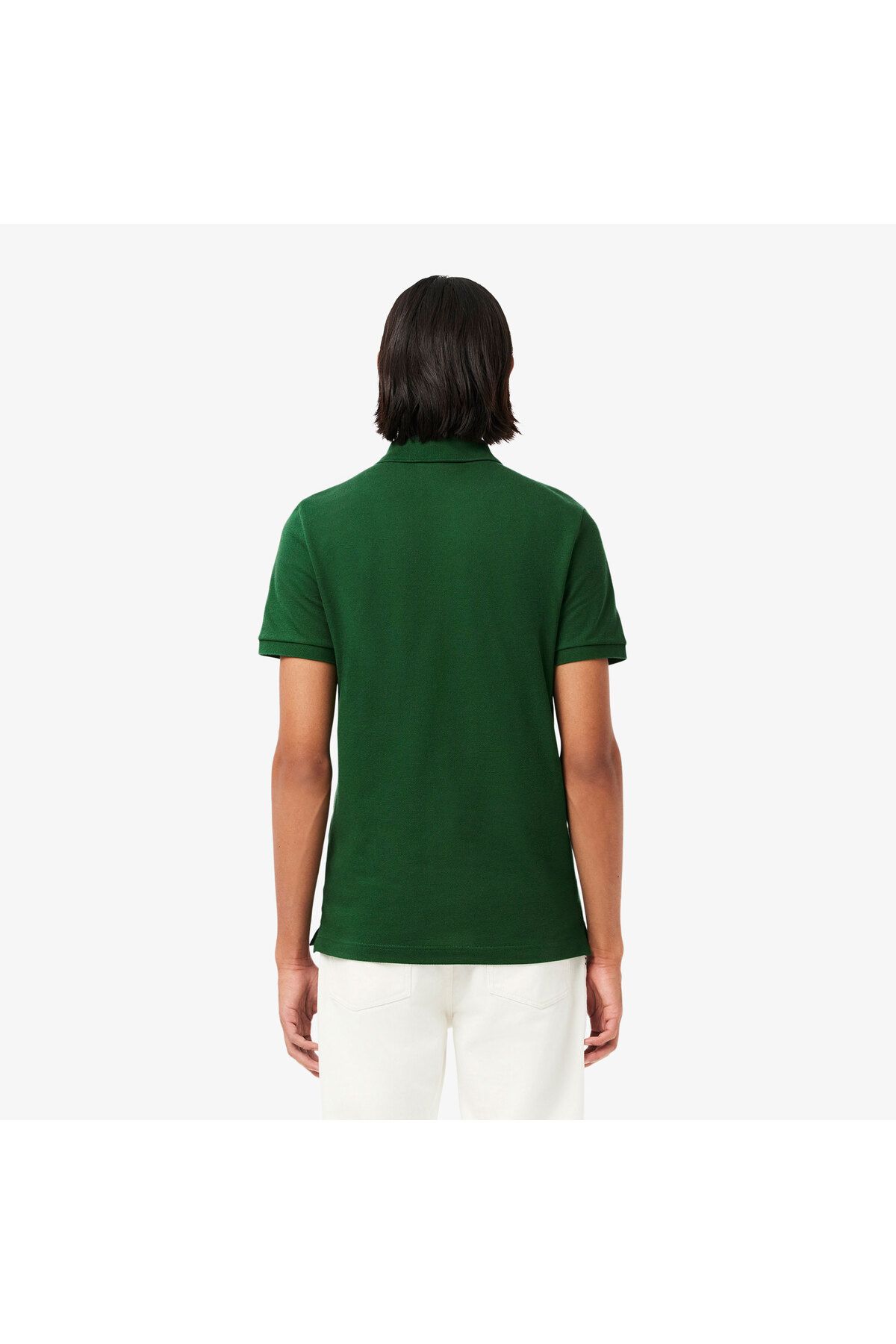 تی شرت یقه پولو سبز مردانه Slim Fit Green Phlo اورجینال Lacoste