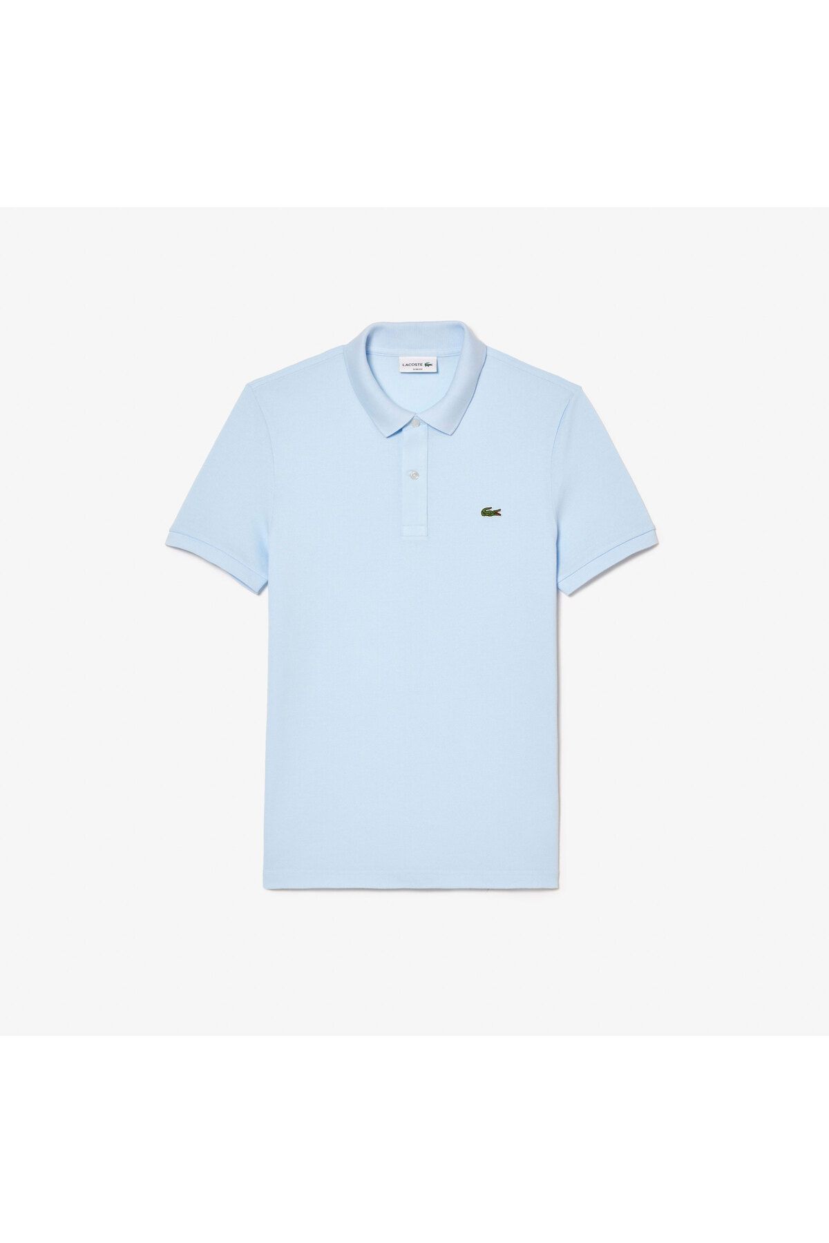 تی شرت یقه پولو آبی مردانه اسلیم فیت L.12.12 روشن Lacoste
