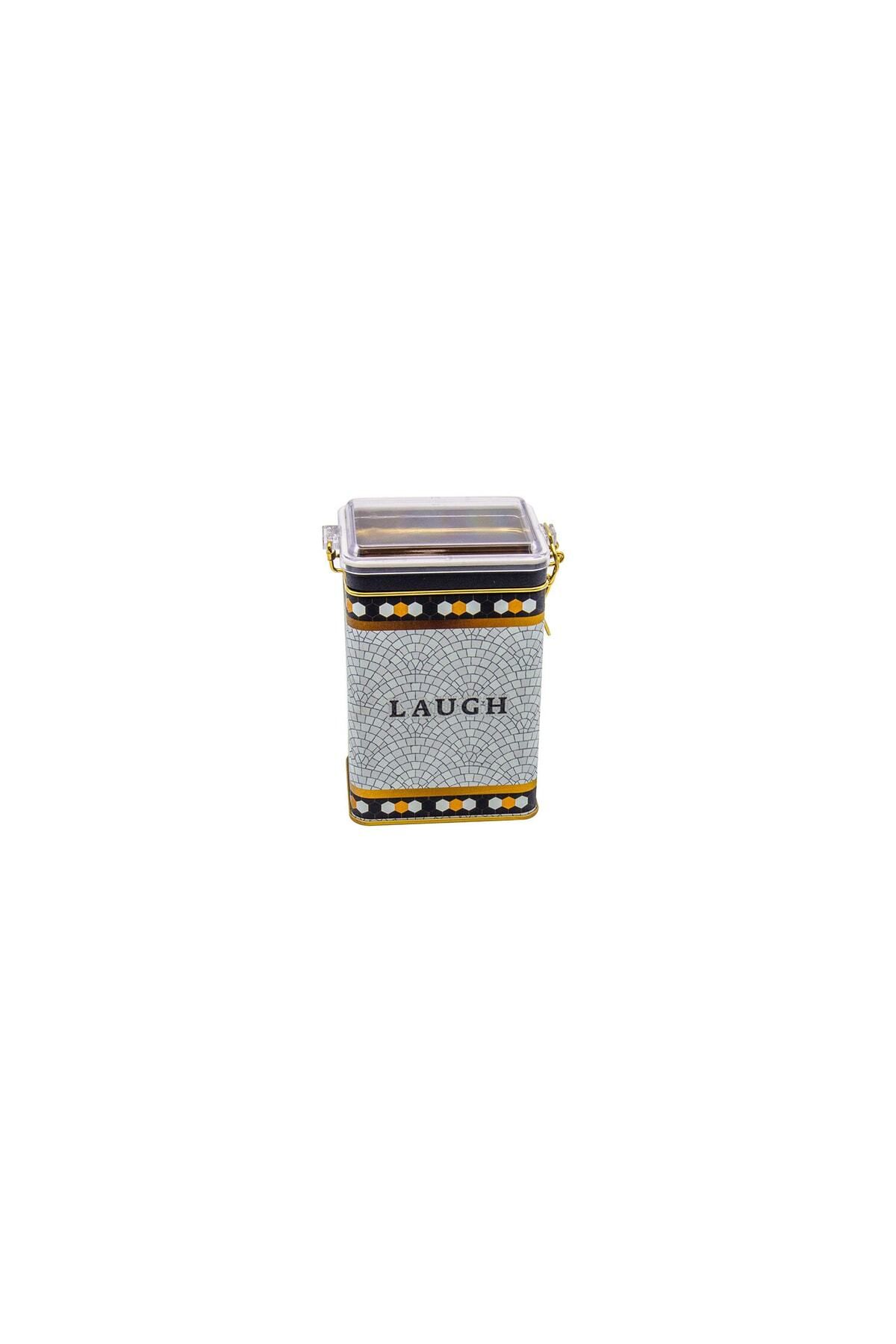 EVLE-Er043-9b Mosaic Laugh Patterned Rectangular Metal Storage Container 8x10 Cm 5
