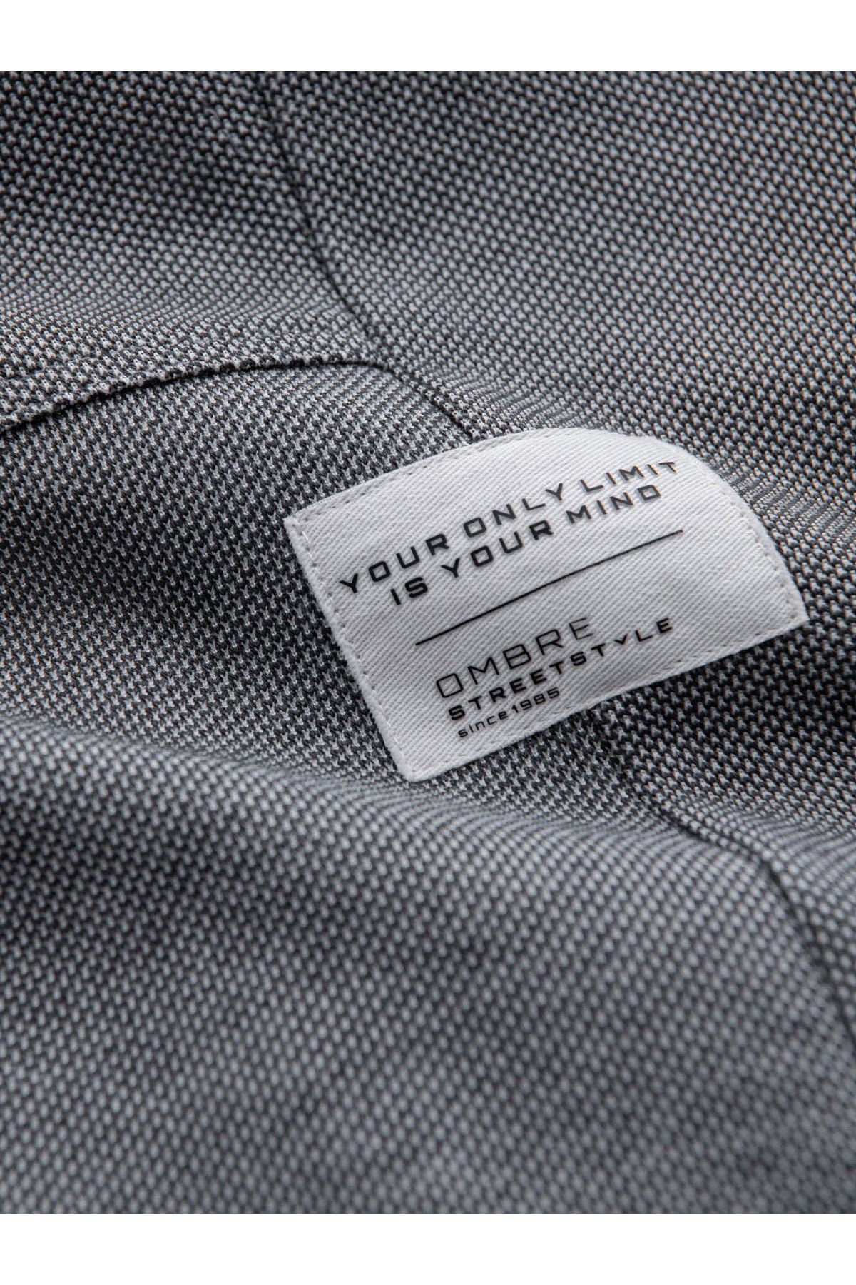 OMBRE-Strukturierte Strick-Jogginghose für Herren - Graphit V5 OM-PASK-0211 XL 7