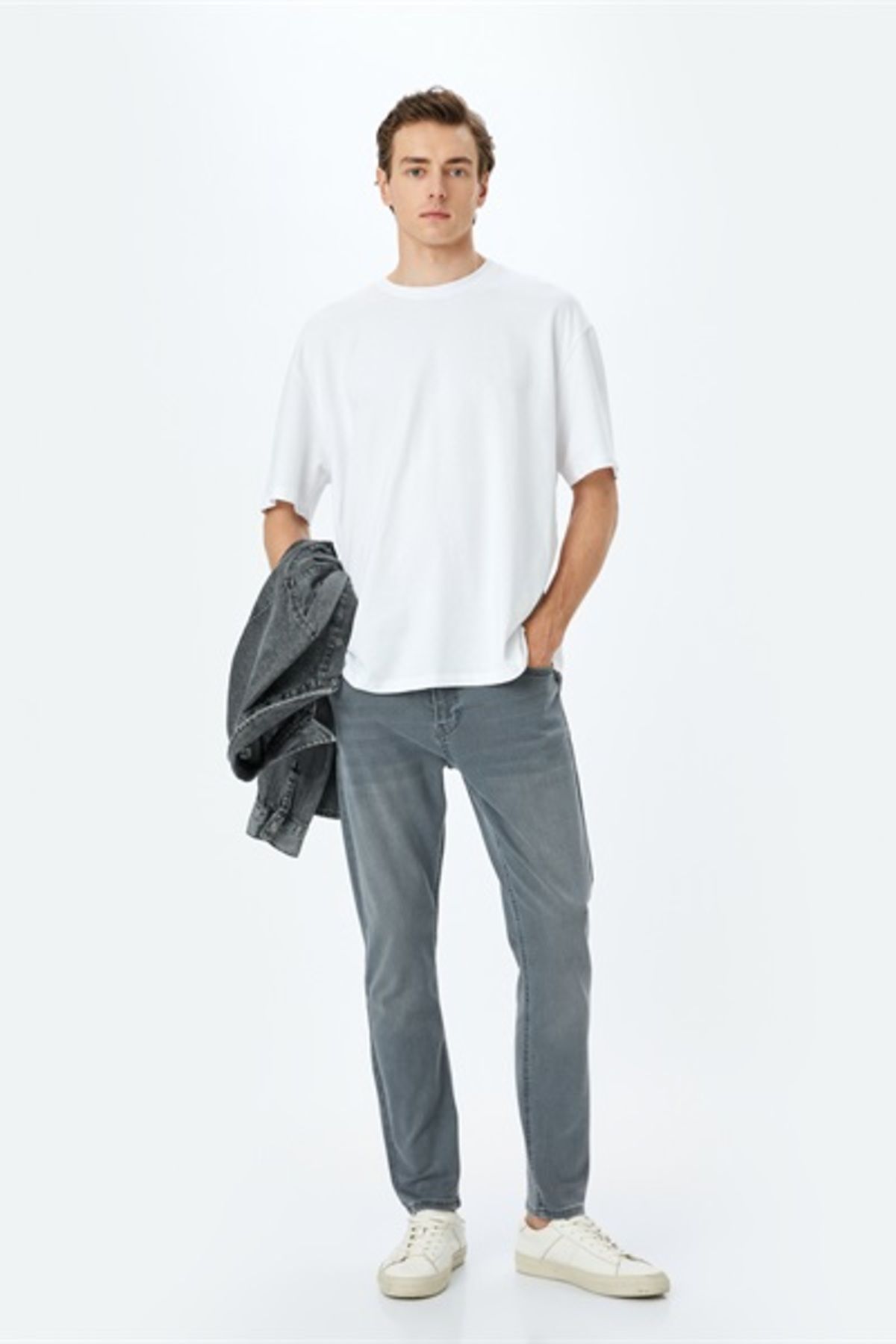 شلوار جین خاکستری مردانه MICHEAL SKINNY مردان 5SAM40051ID Koton