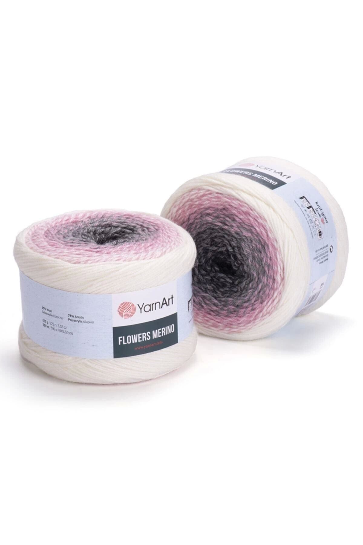 Yarnart-Flori Merıno - Frânghie de tricotat manual Ebruli-546 1