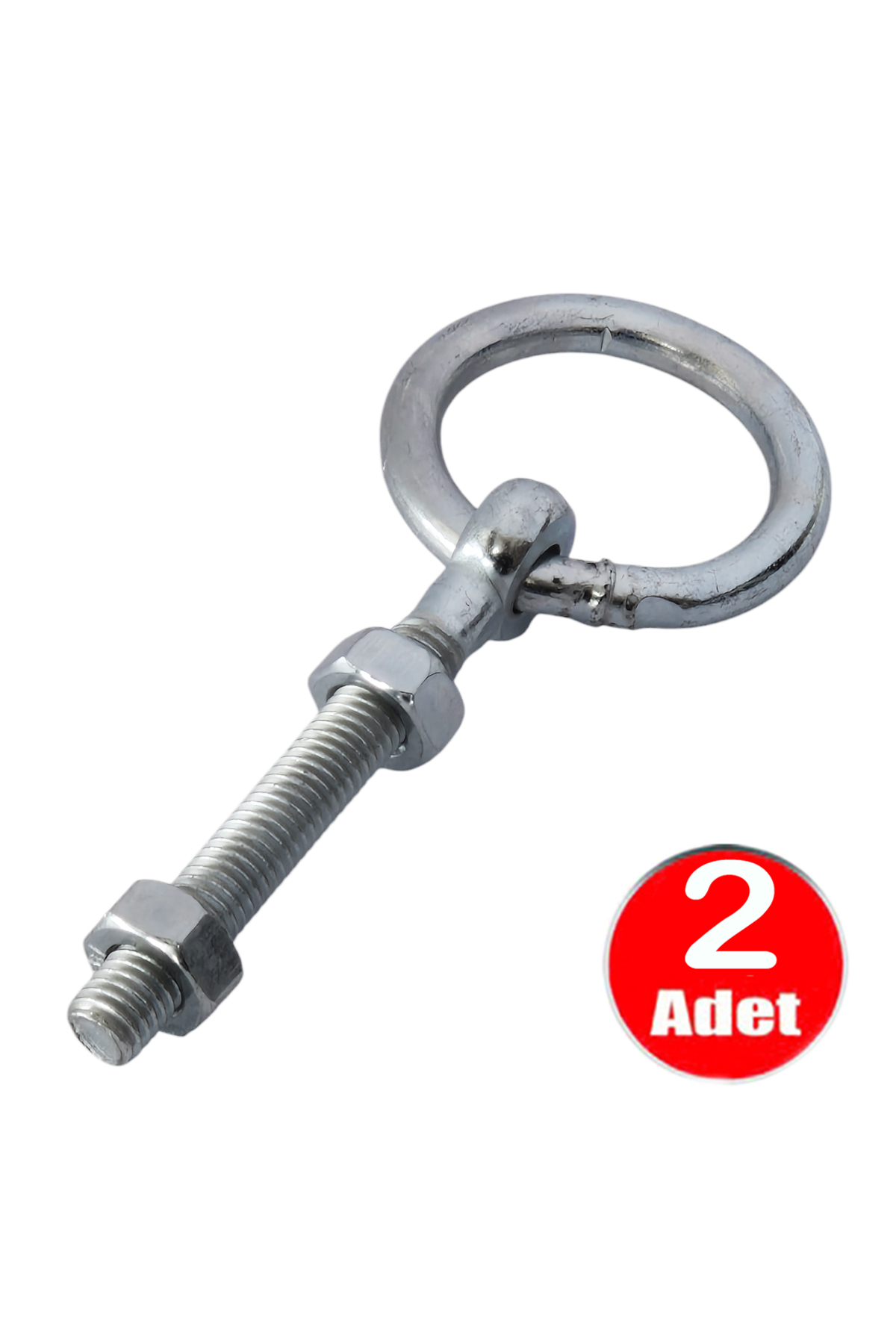 ALETÇANTAM 8mm Halkalı Somunlu Civata Kapı Kilit Askısı Vida -2 Adet