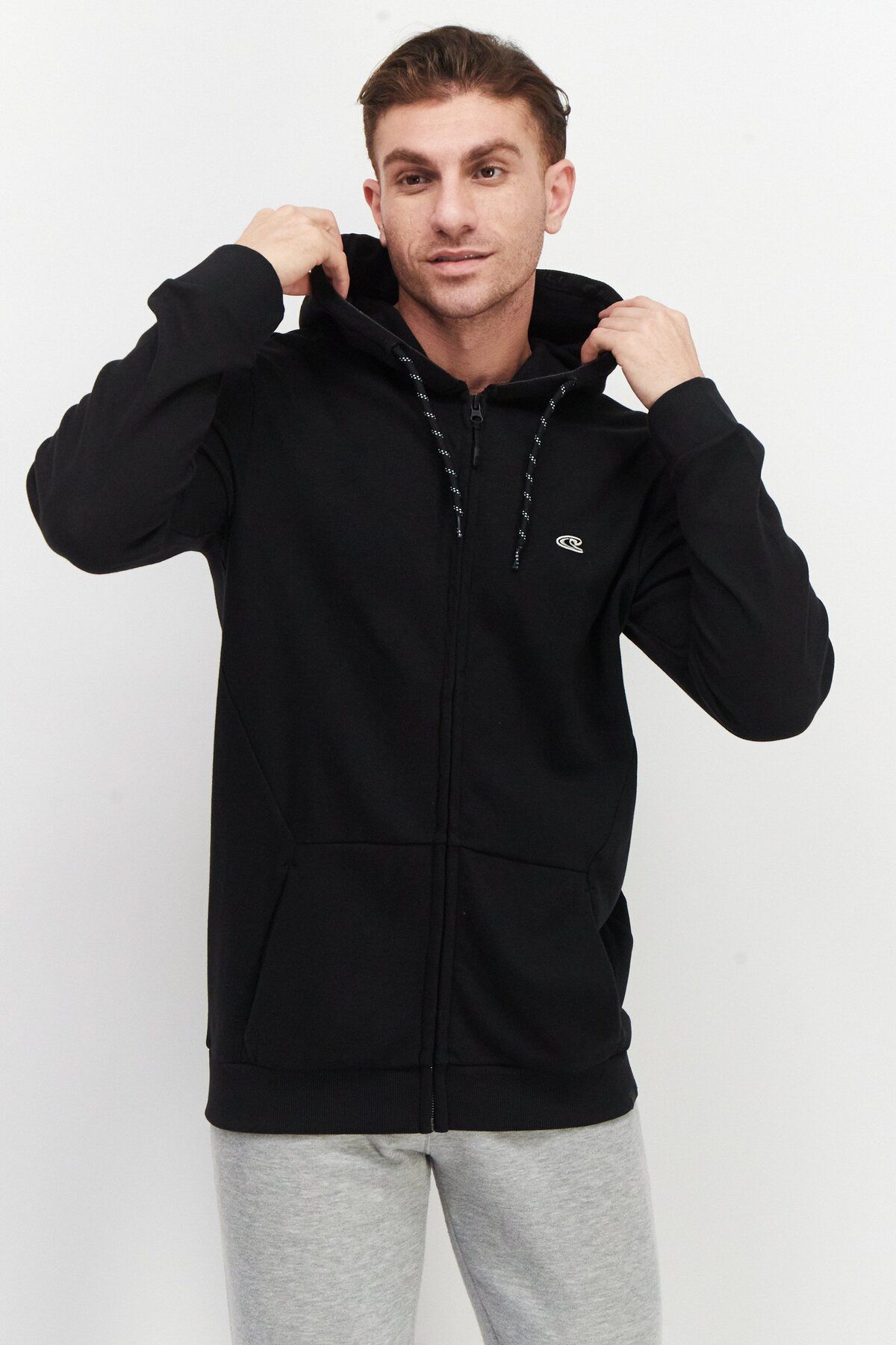 O'Neill-Men Hooded Long Sleeve Brand Logo Sweatshirt, Black 1