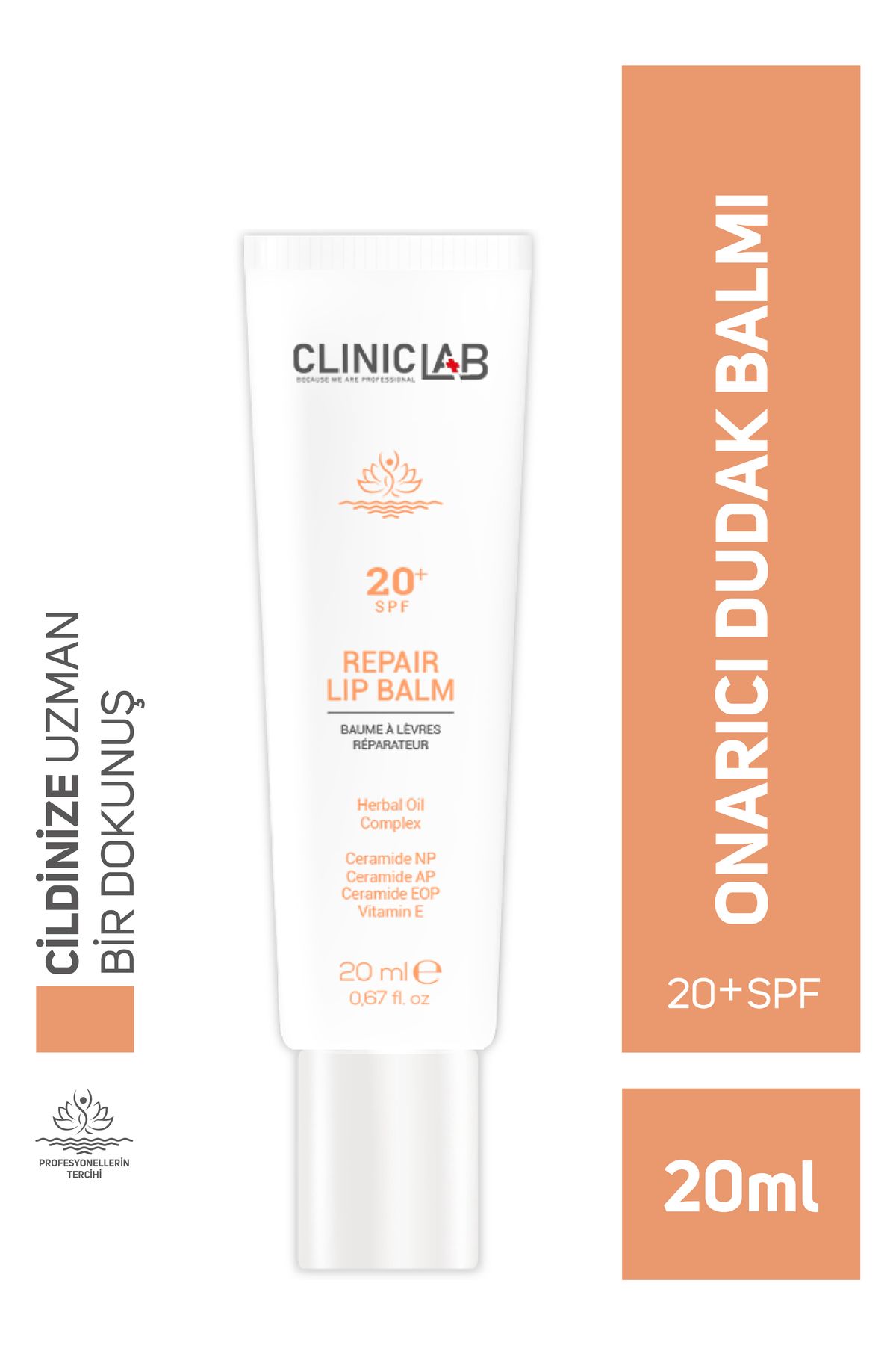 Cliniclab Onarıcı Dudak Bakım Kremi 20+ SPF 20 ml