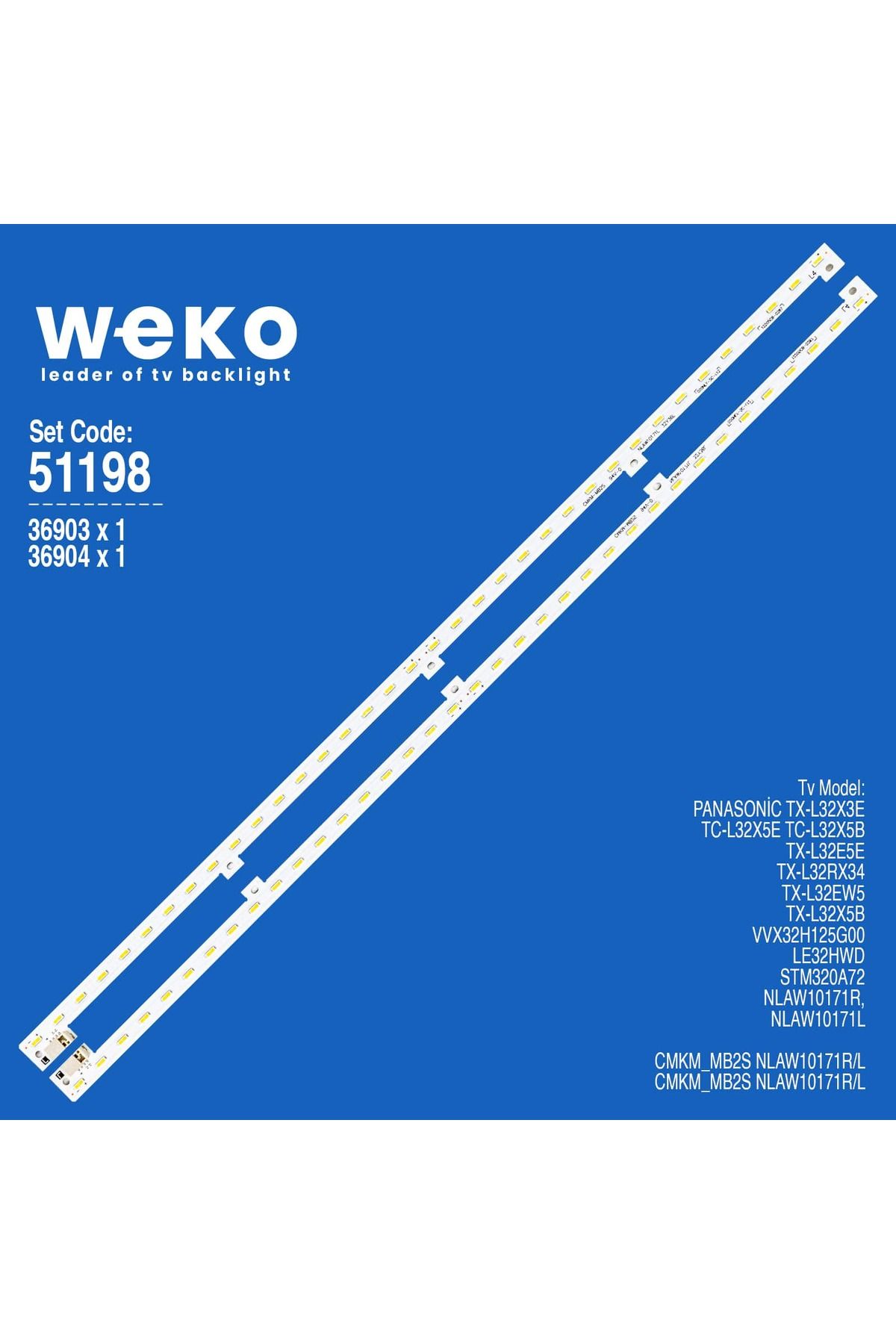 robotrend 6198 36903X1 36904X1 Cmkm-Mb2S Nlaw10171L/R 2 Adet Led Bar (36Led)