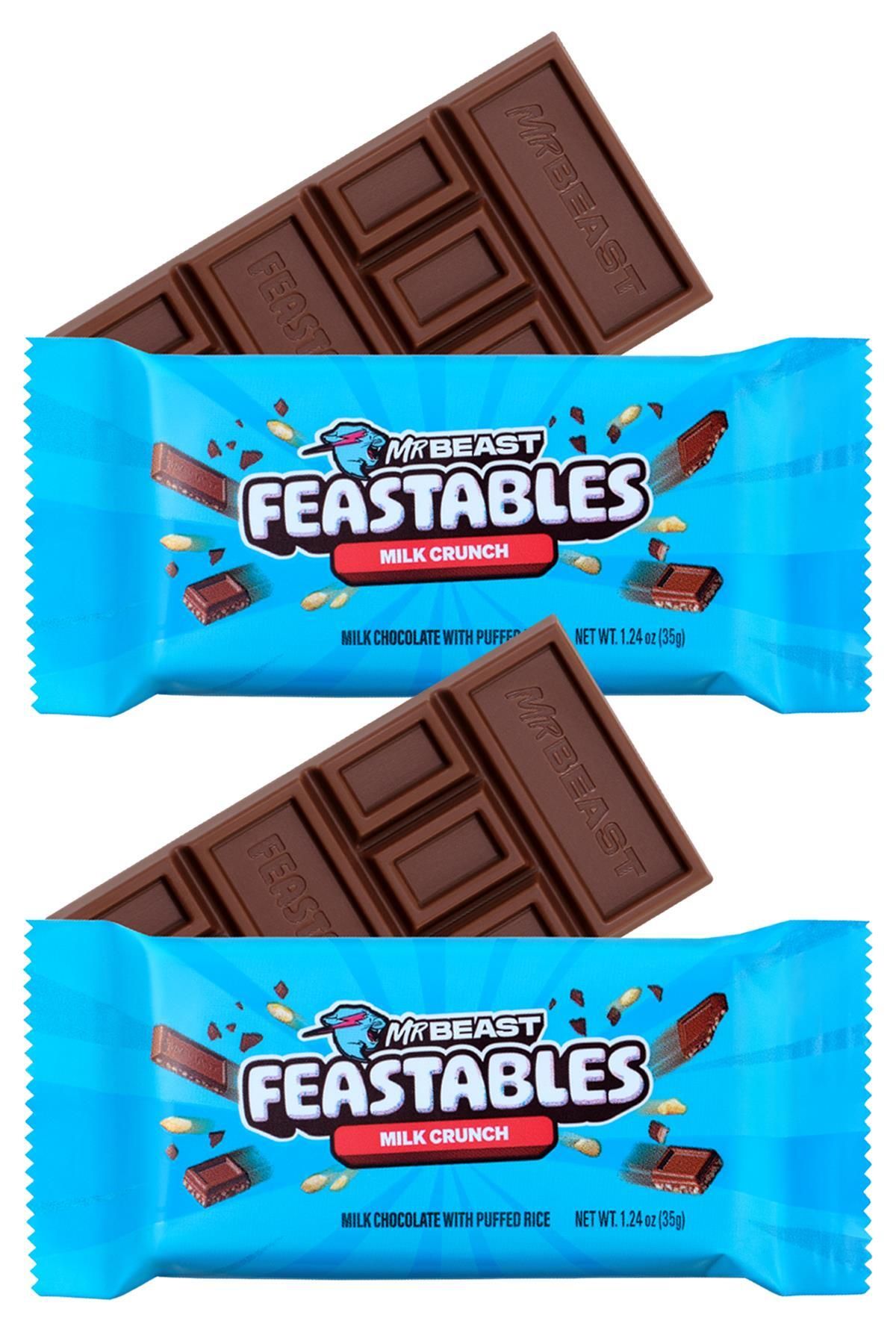 Feastables Mr Beast Milk Crunch Çikolata Bar 2x35GR