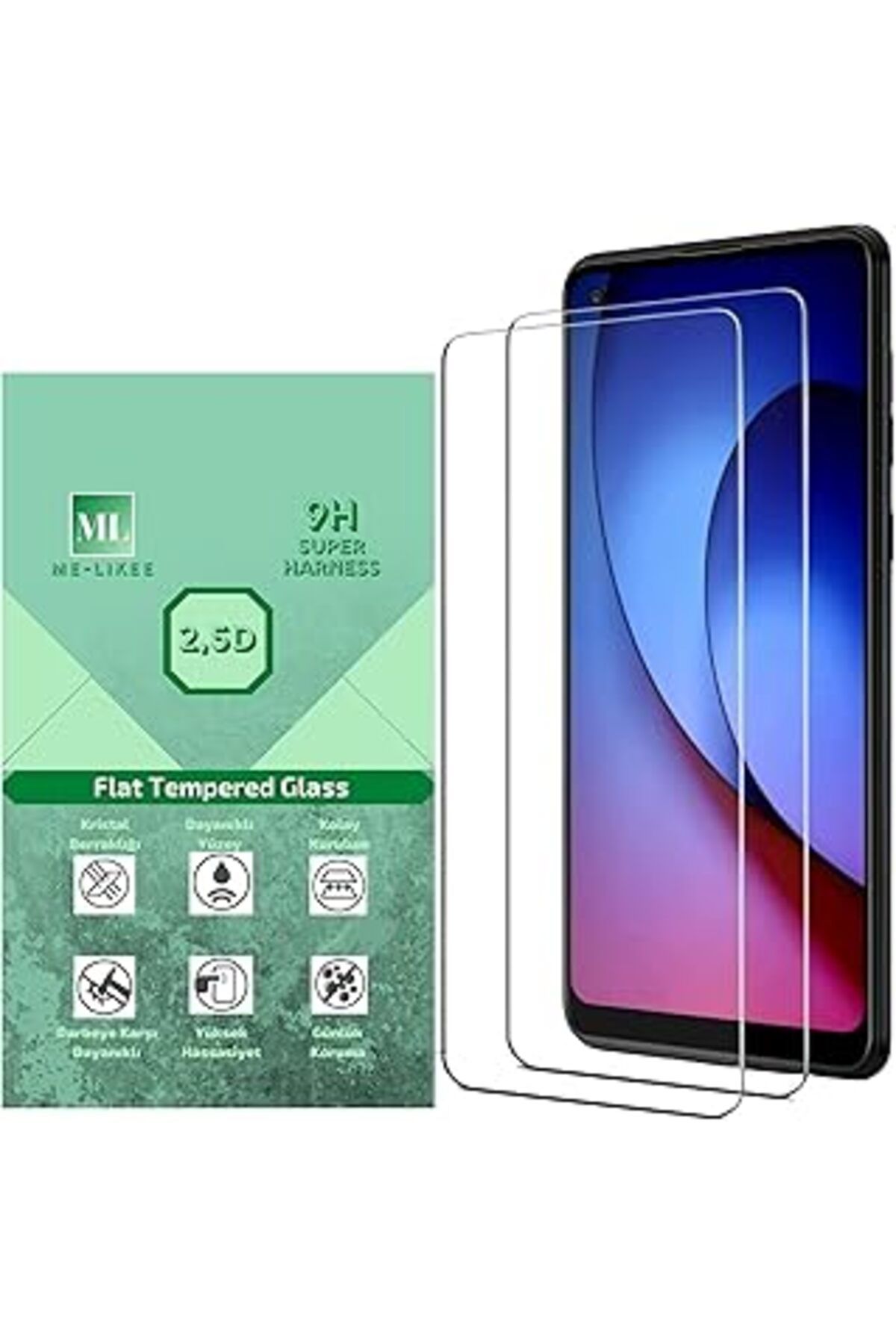 Ceet Markets Ml Me-Likee General Mobile Gm 20 İÇin Cam Ekran Koruyucu Kırılmaz Hd Slim Glas (2'Li Paket)