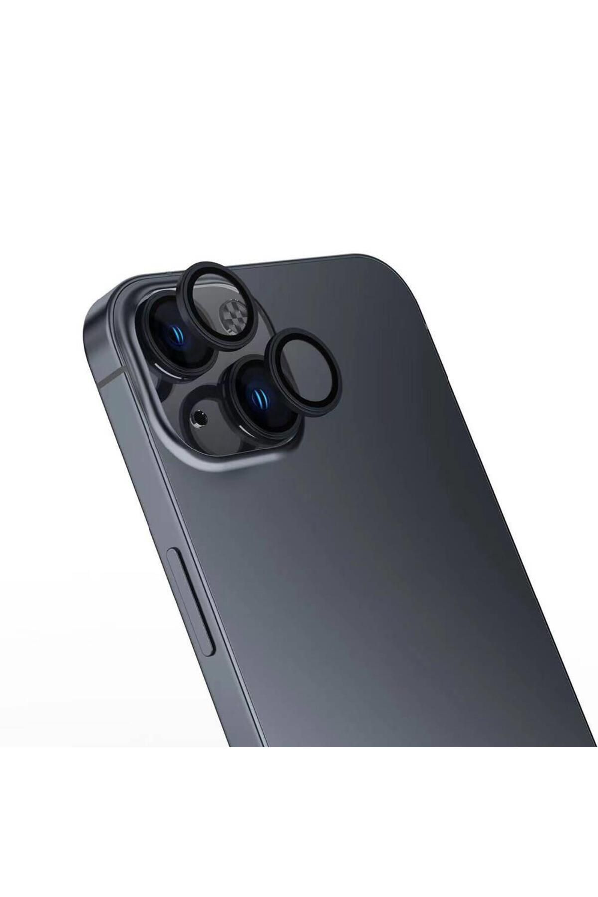 Artoncase iPhone 16 Plus Parmak İzi Bırakmayan ve Yansıma Yapmayan Renkli Kamera Lens Koruyucu