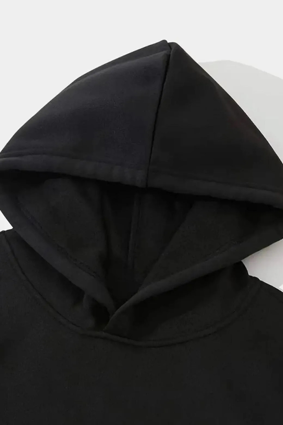 Wish BF Çiçekli Ay Deseni İçi yünlü Oversize 2 İplik Şardonlu Sweatshirt görsel 3