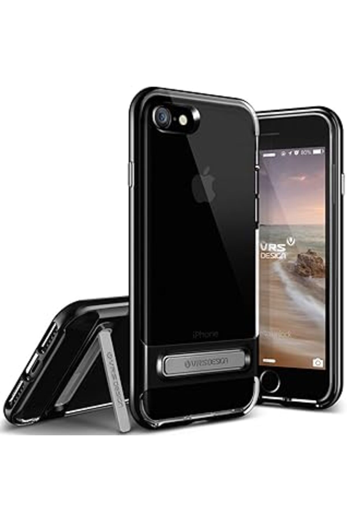 Ceet Markets Vrs Design Vrscbeip7 Iphone 8/ 7 Crystal Bumper Kılıf, Arka Kapak Parlak Siyah