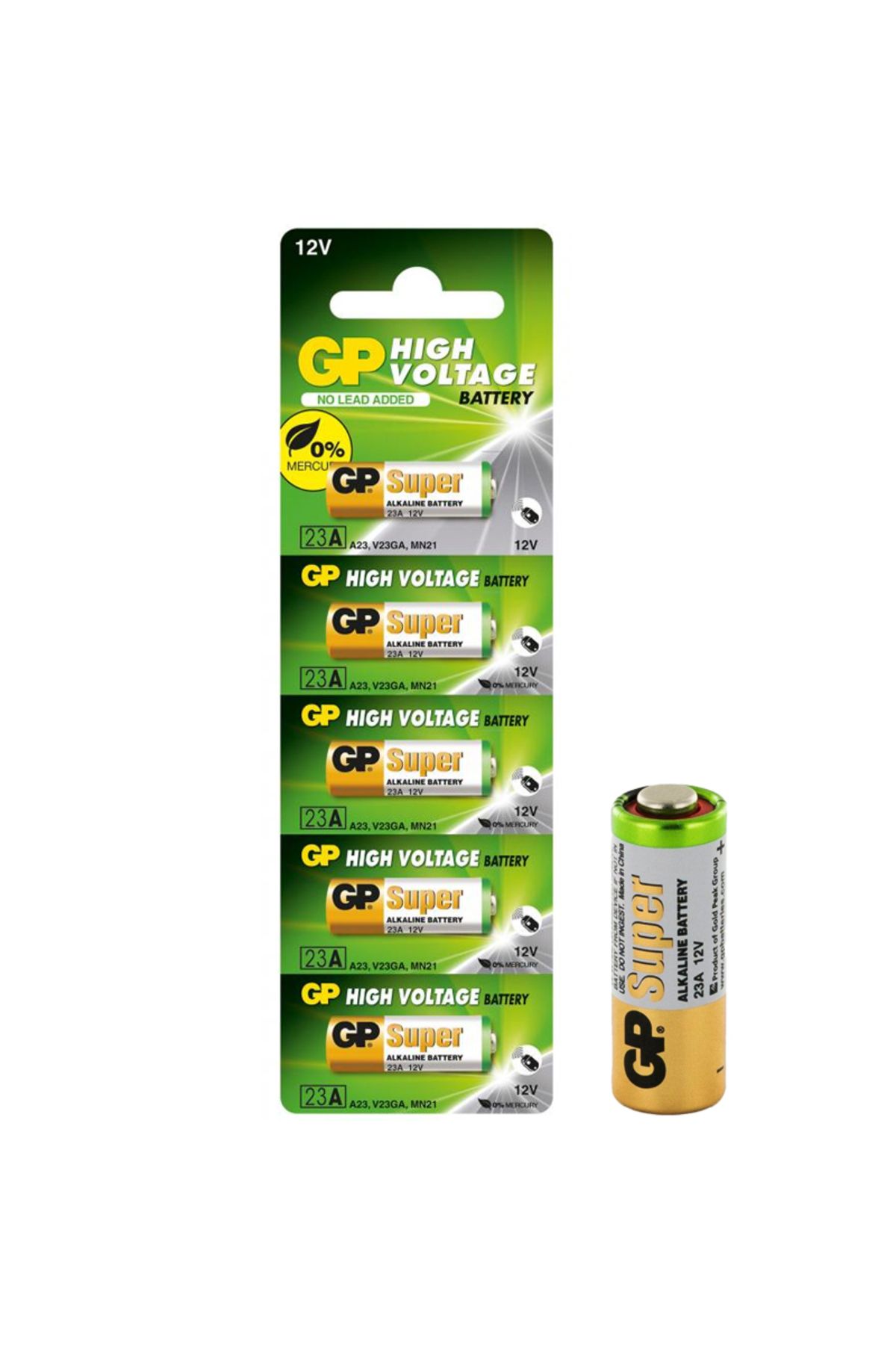 robotrend Gp 23A 12 Volt Kalin Alarm Pili (5Li Paket)