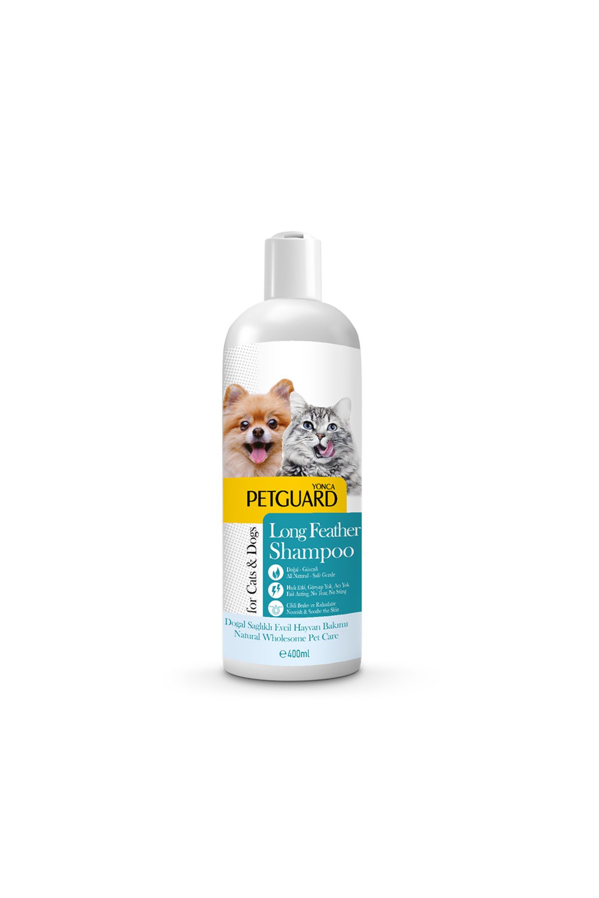 Petguard UZUN TÜY İÇİN KEDİ KÖPEK SIVI ŞAMPUAN 400ML