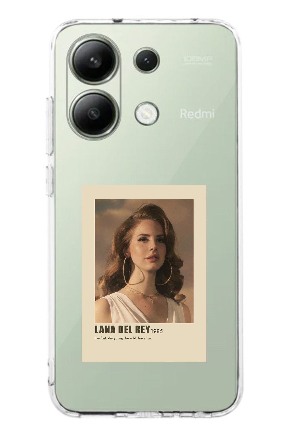 TechTree Redmi Note 13 4G Uyumlu Lana Del Rey Tasarımlı Şeffaf Silikon Kılıf