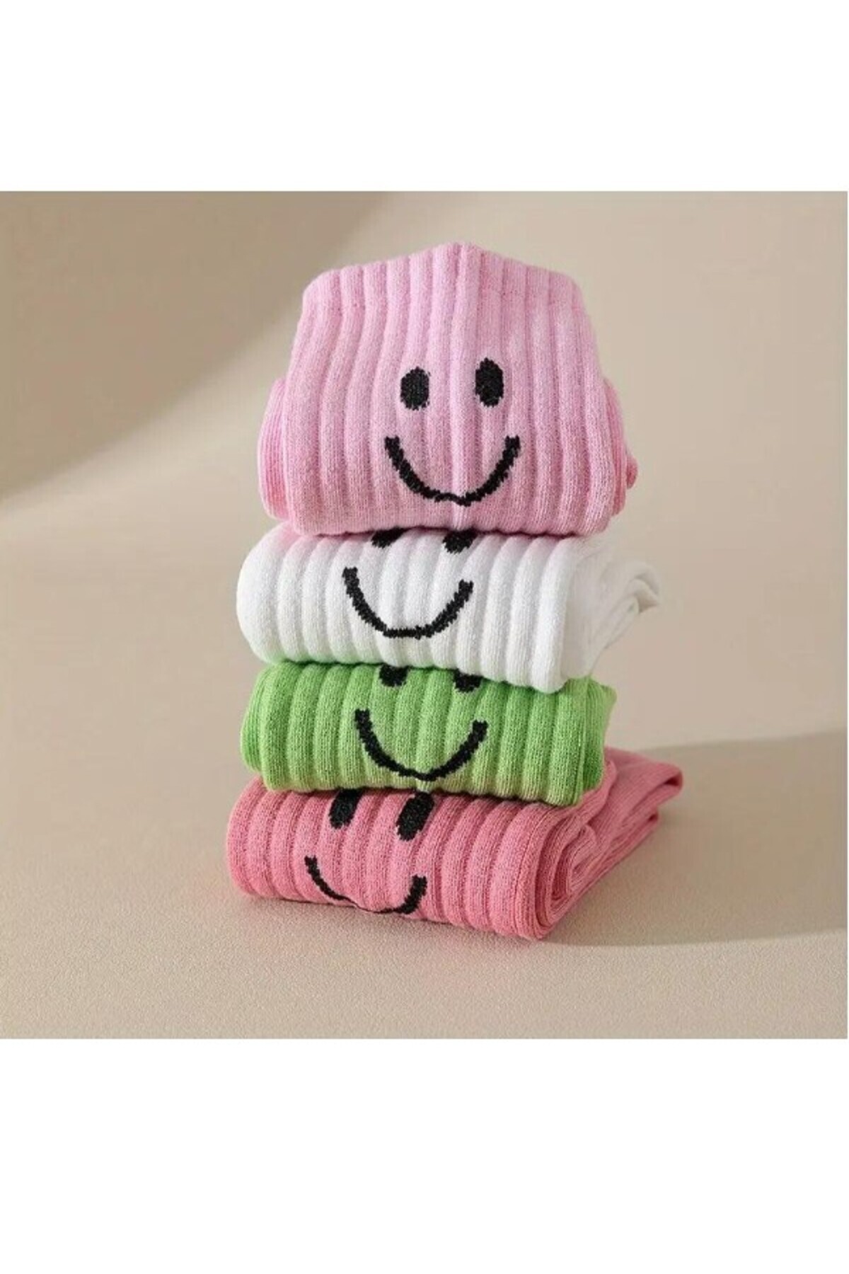 MY MENORA SOCKS-5 أزواج من الجوارب الجامعية بنمط الورد 6