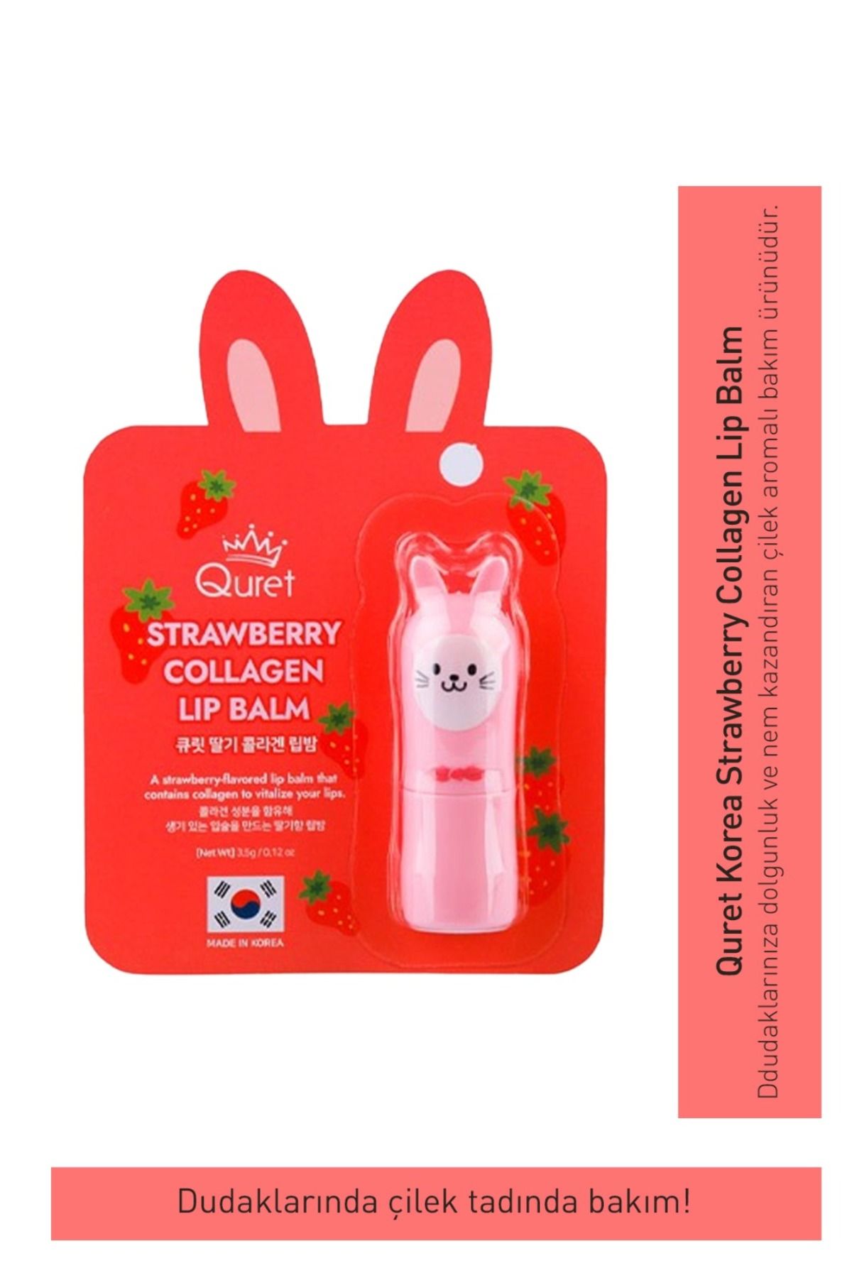 Quret Korea Strawberry Collagen Lip Balm