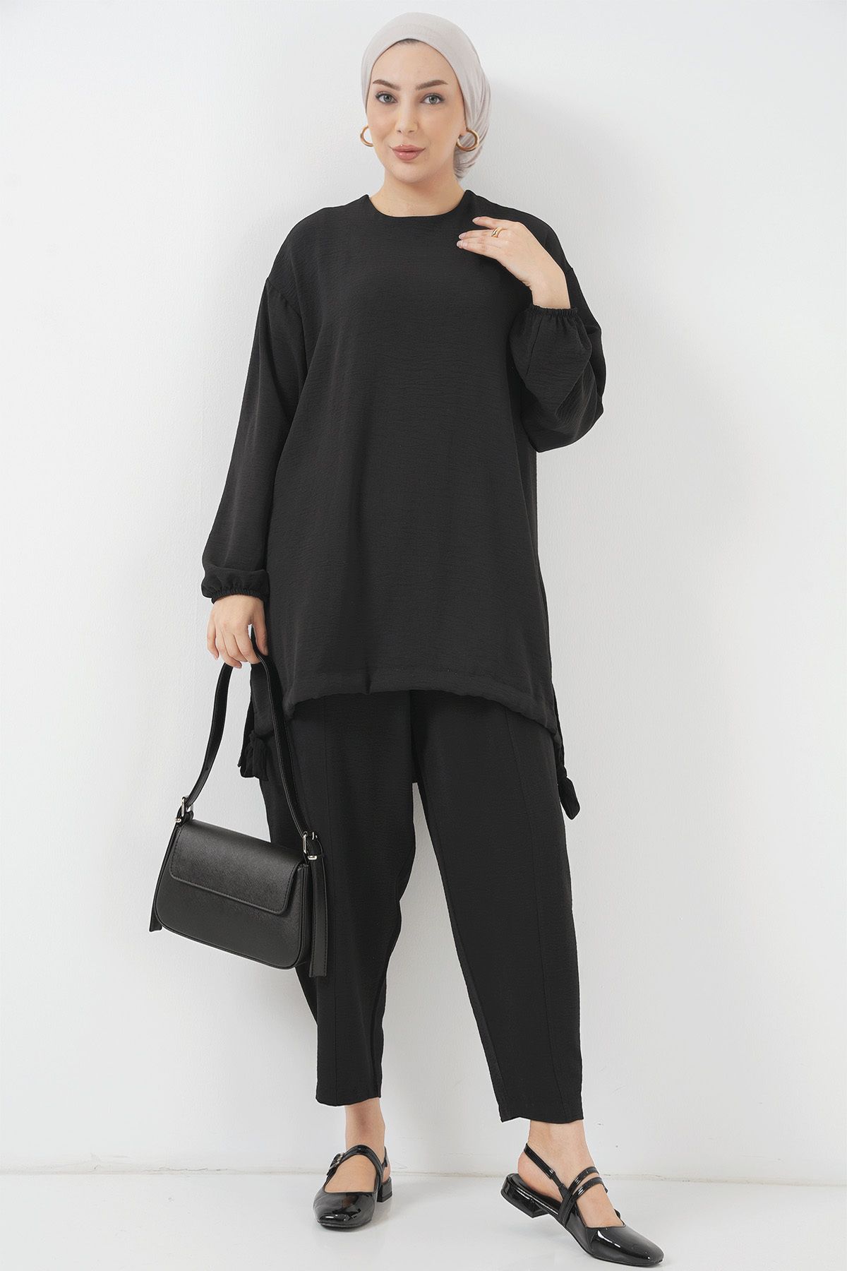 Bigdart-6682 Model Black Tunic and Trousers Set 3