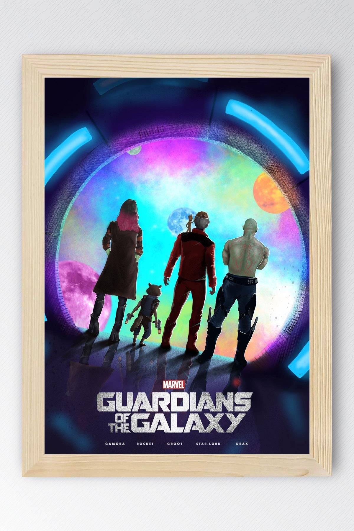 Saturn Guardians of the Galaxy Çerçeveli Tablo - Galaksinin Koruyucuları Film Posteri Tablo