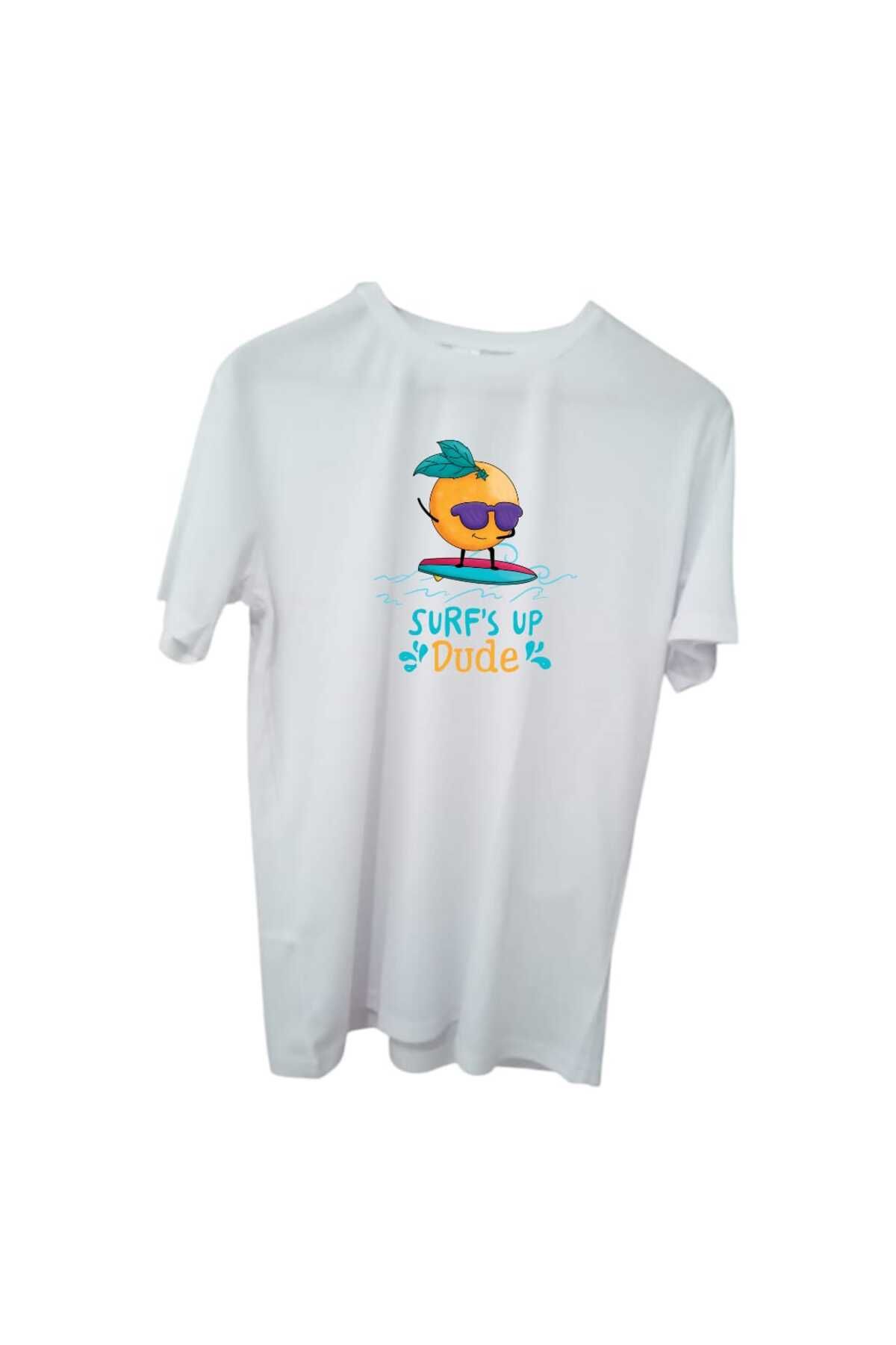 Store Surf's Up Dude Görselli Kişiye Özel Tasarım Unisex T-Shirt