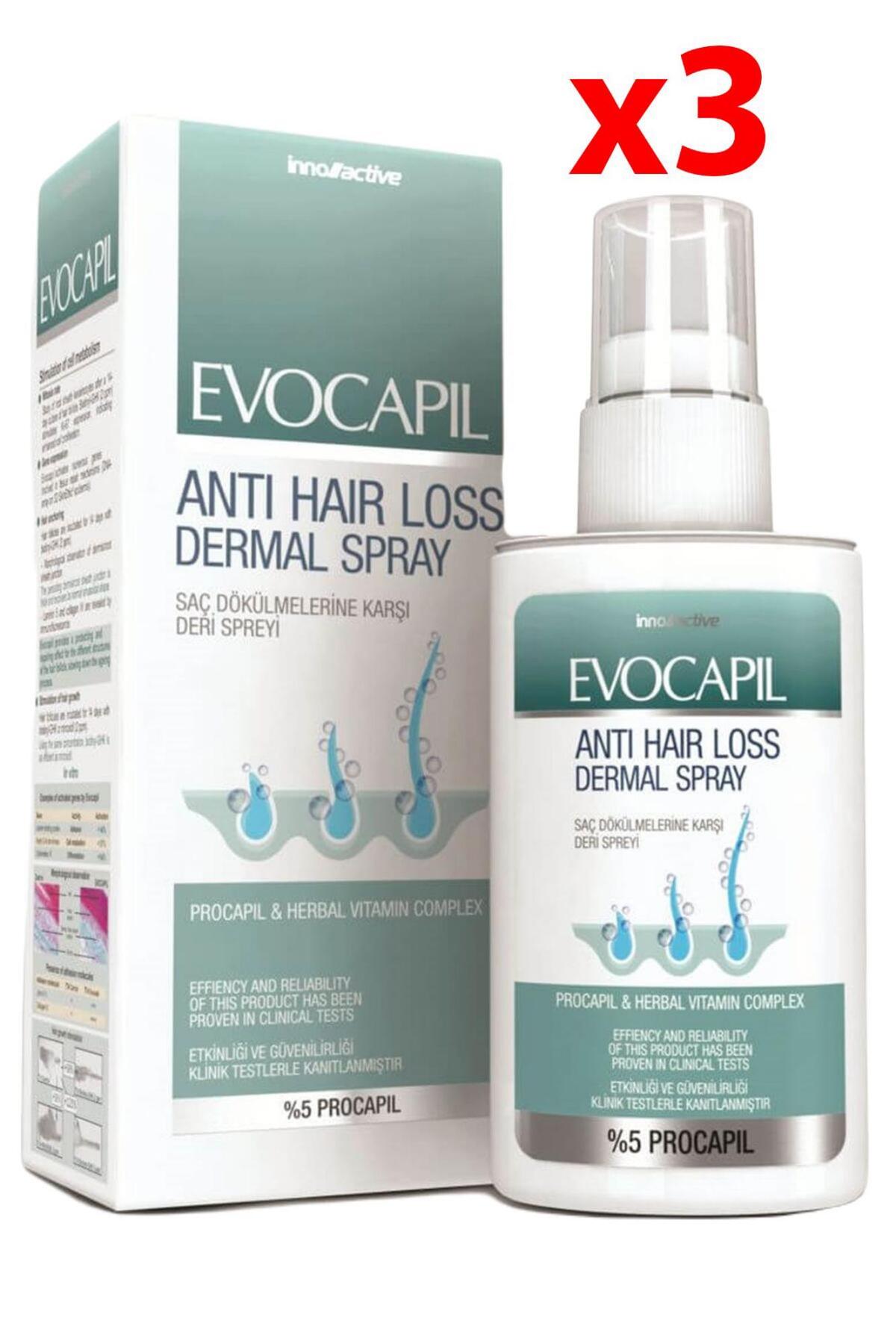 Evocapil اسپری ضد ریزش مو ۶۰ میلی‌لیتر، ۳ عددی — DEP9909785233