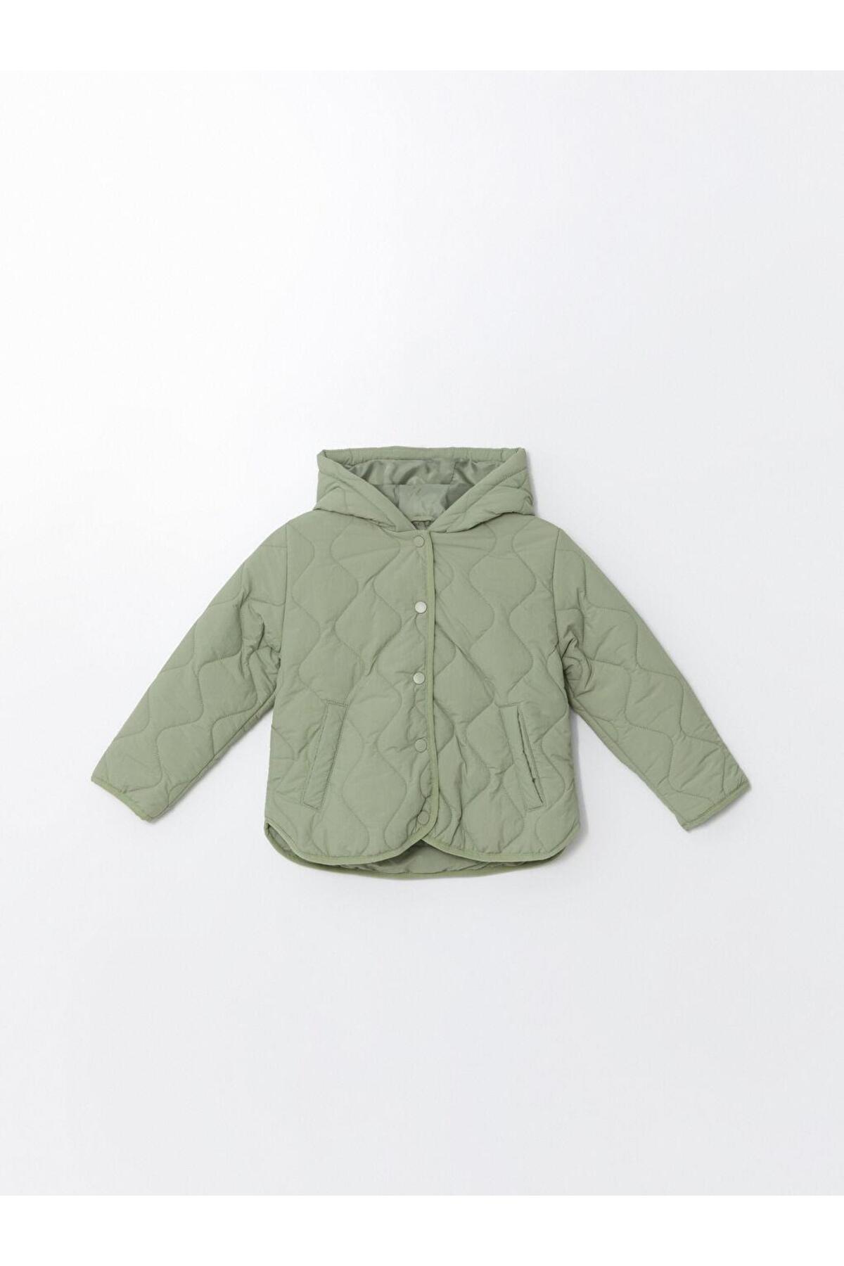 ال سی وایکیکی پالتو بلند لحافی کلاه دار بچه گانه LCW مخصوص دختر بچه ها