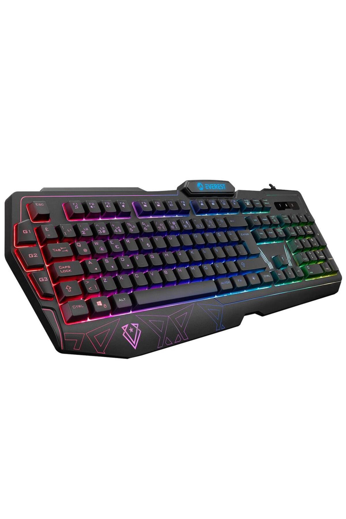 Vobotek Teknoloji KB-GX61 FORMULA USB RGB Aydınlatmalı 3 Makro Tuşlu Bilek Destekli Gaming Oyuncu Klavyesi