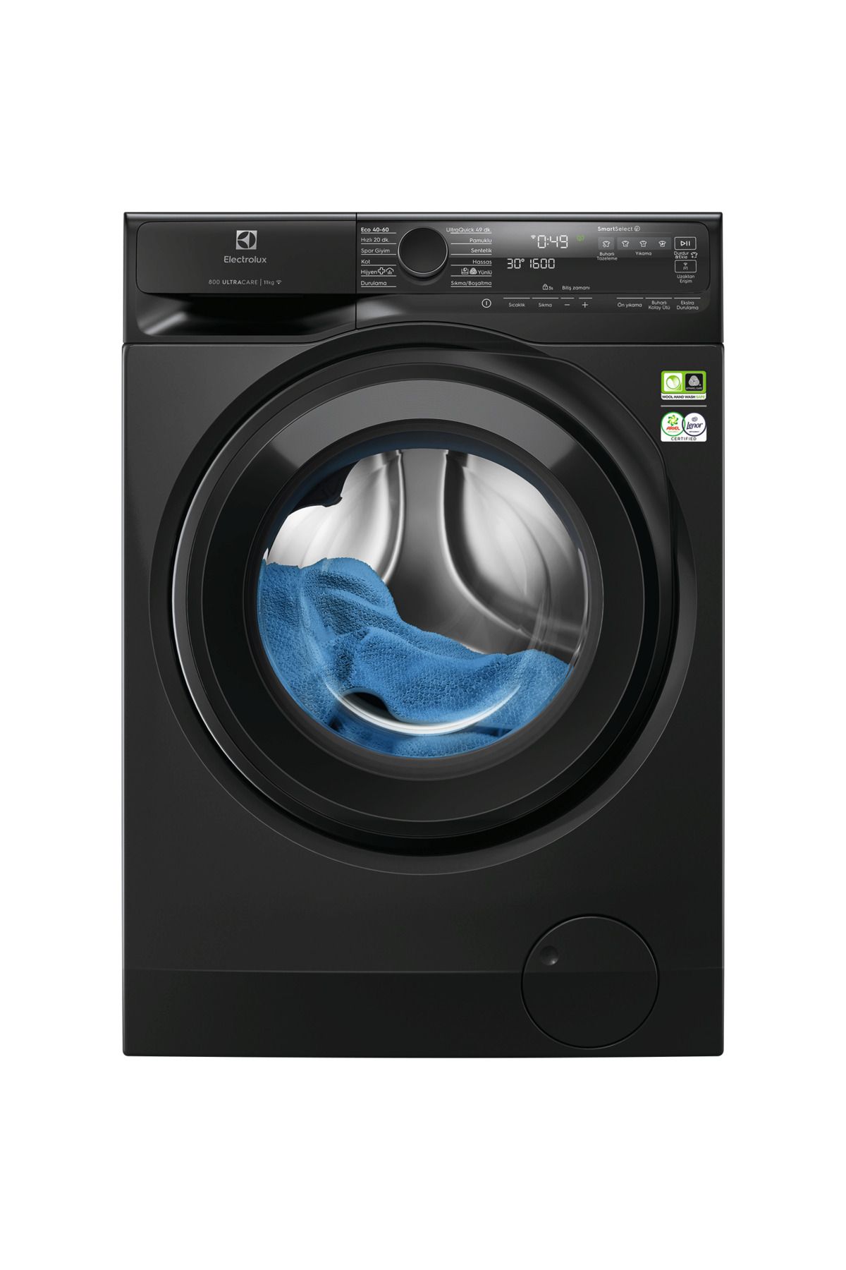 Electrolux EW8FG5602CDT 800 Serisi UltraCare 11 kg 1600 devir A sınıfı -%10 Wi-Fi Koyu Gri Çamaşır Makinesi